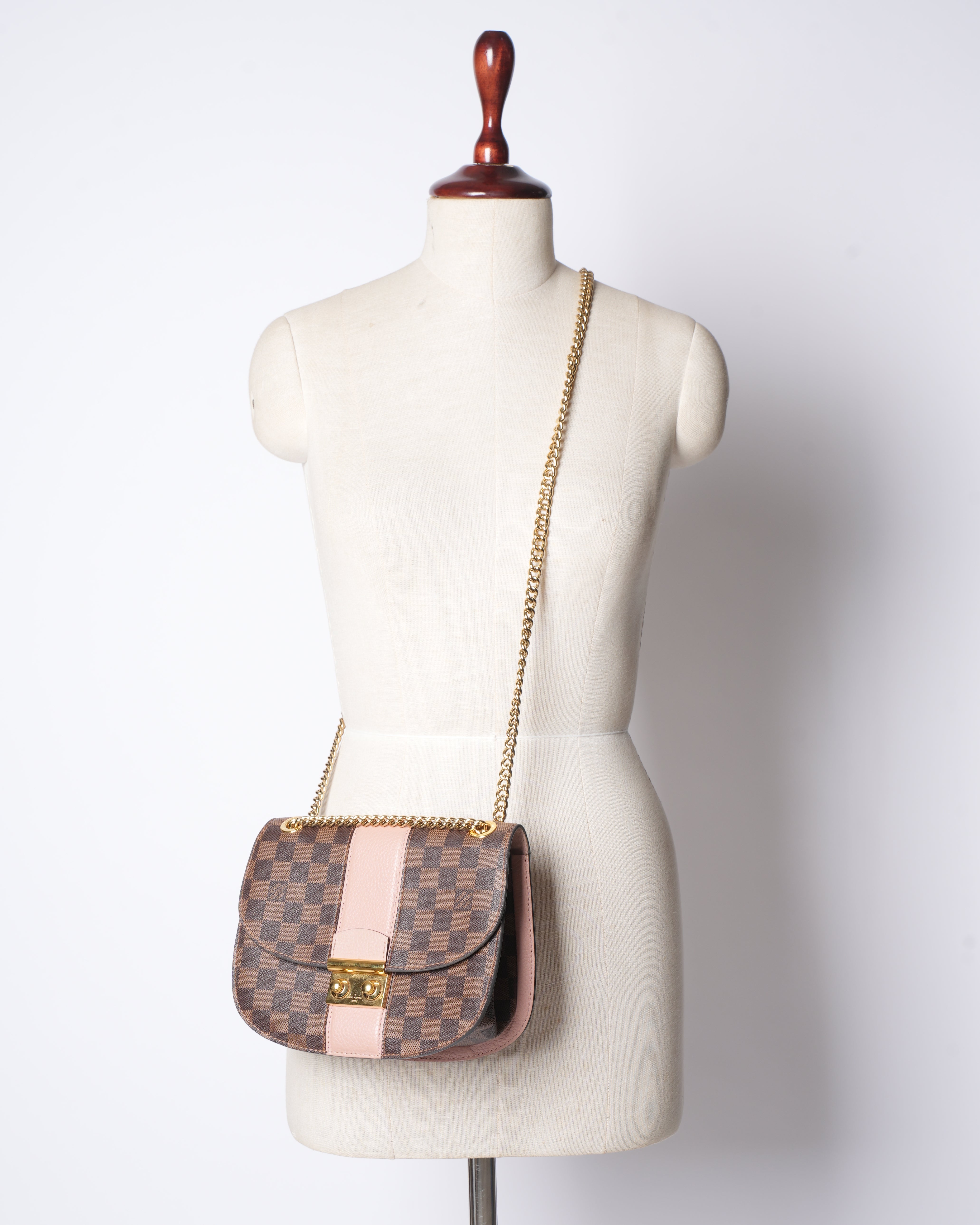 Louis Vuitton Damier Ebene & Magnolia Cuir Taurillon