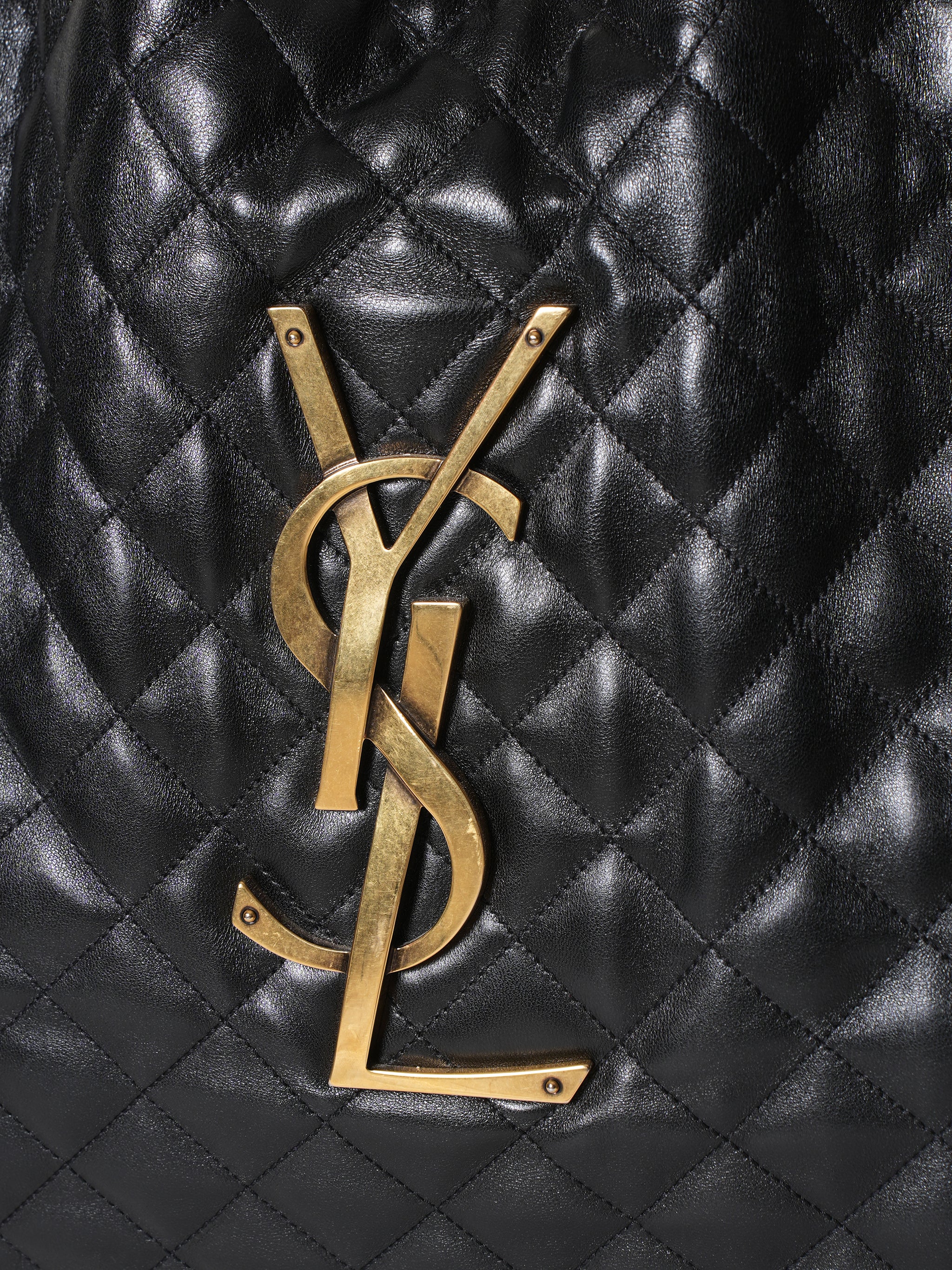 Saint Laurent Black Quilted Tote Bag