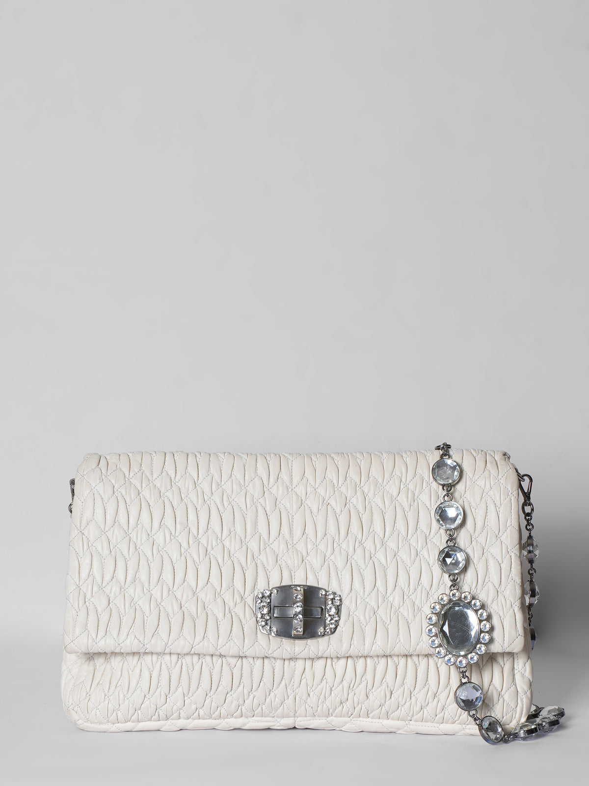 Miu Miu White Shoulder Bag