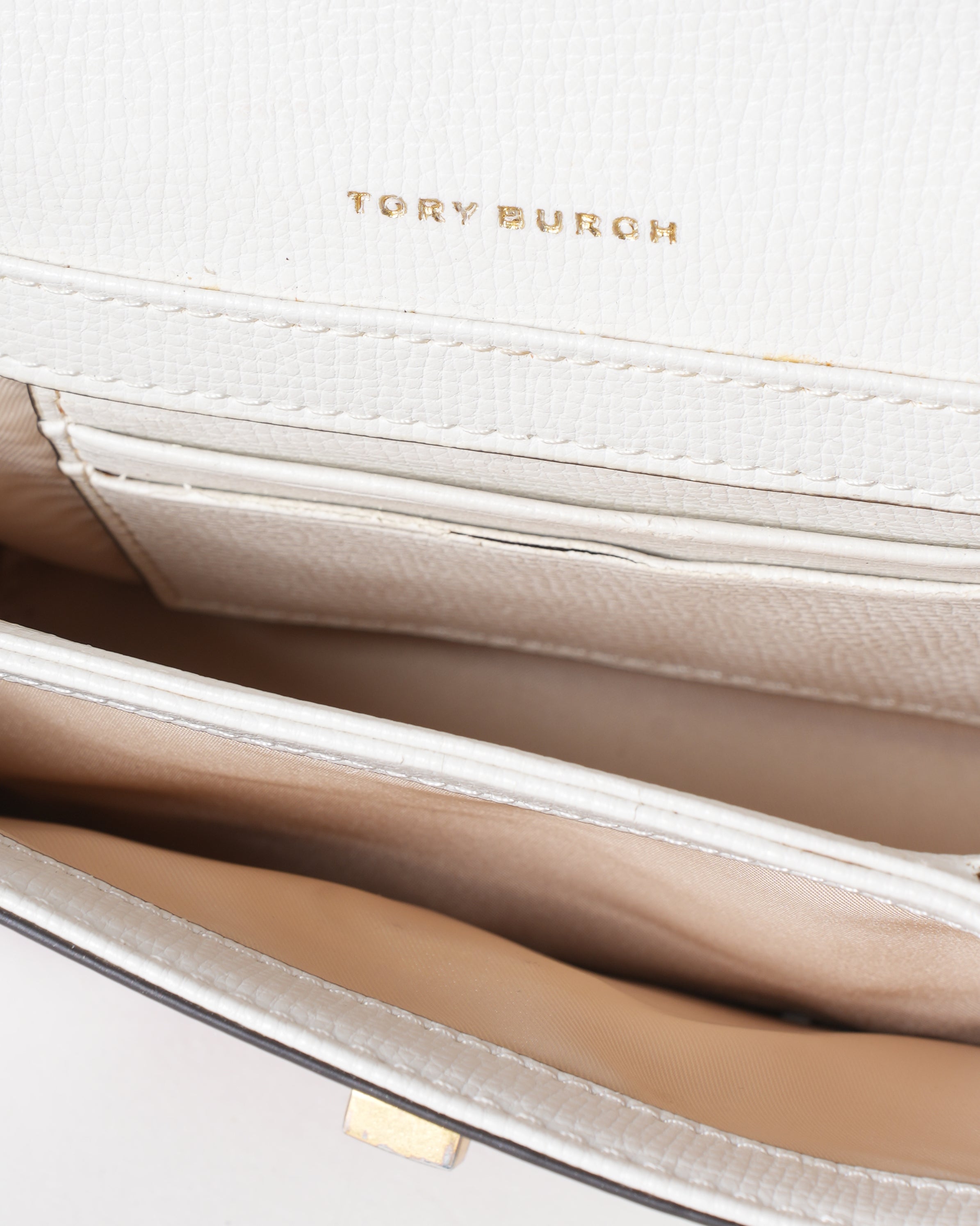 Tory Burch White 2024 Leather Clutch