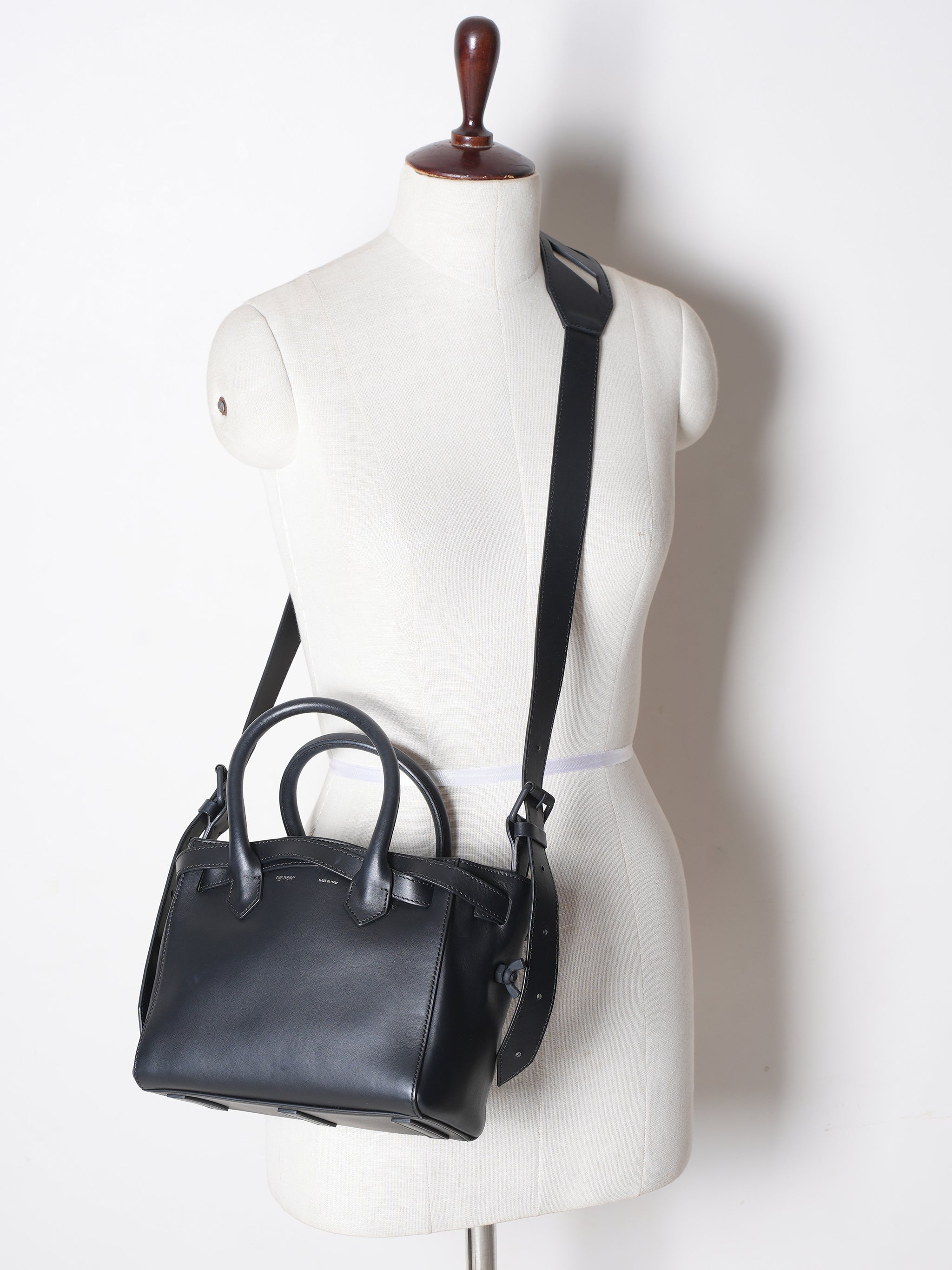 Off-White Black Sculpture Leather Handbag