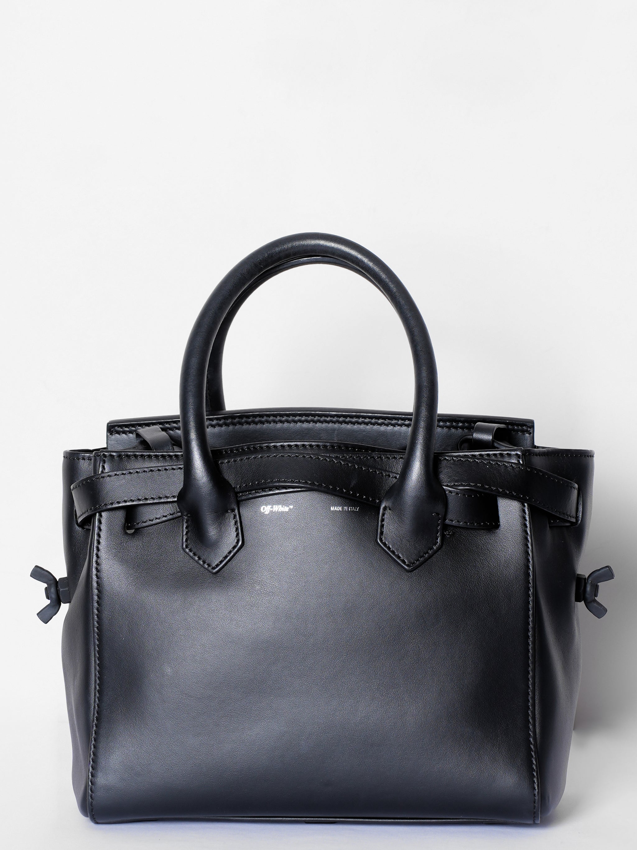 Off-White Black Sculpture Leather Handbag