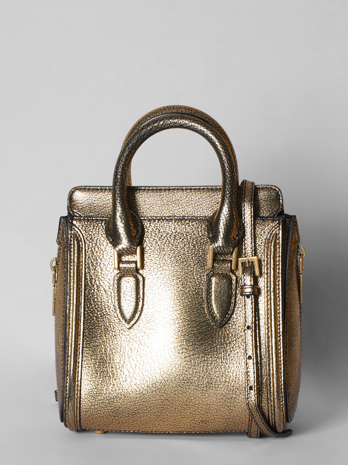 Alexander McQueen Mettalic Gold Leather Bag