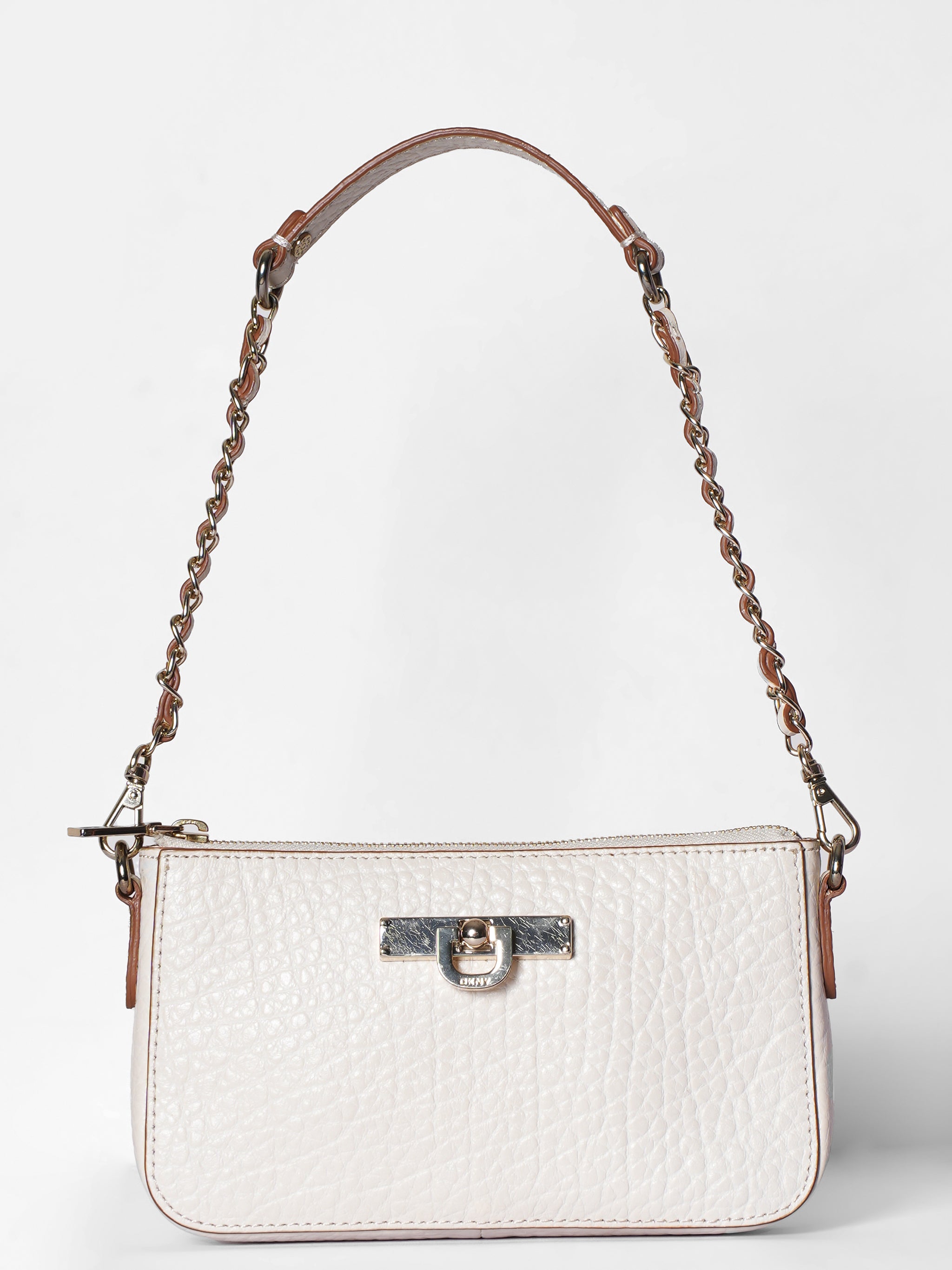 DKNY White Shoulder Bag