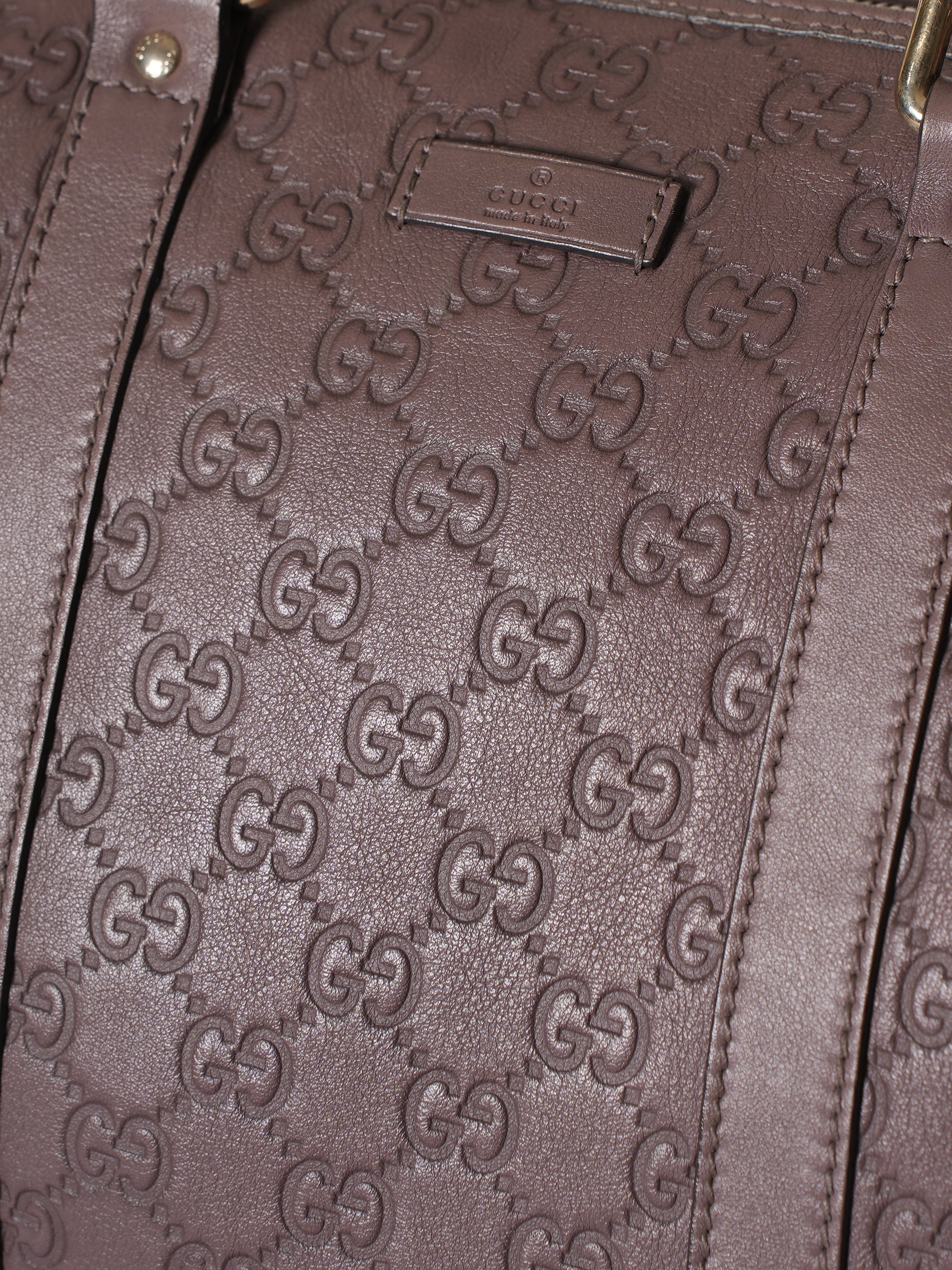 Gucci Brown Guccissima Boston Bag