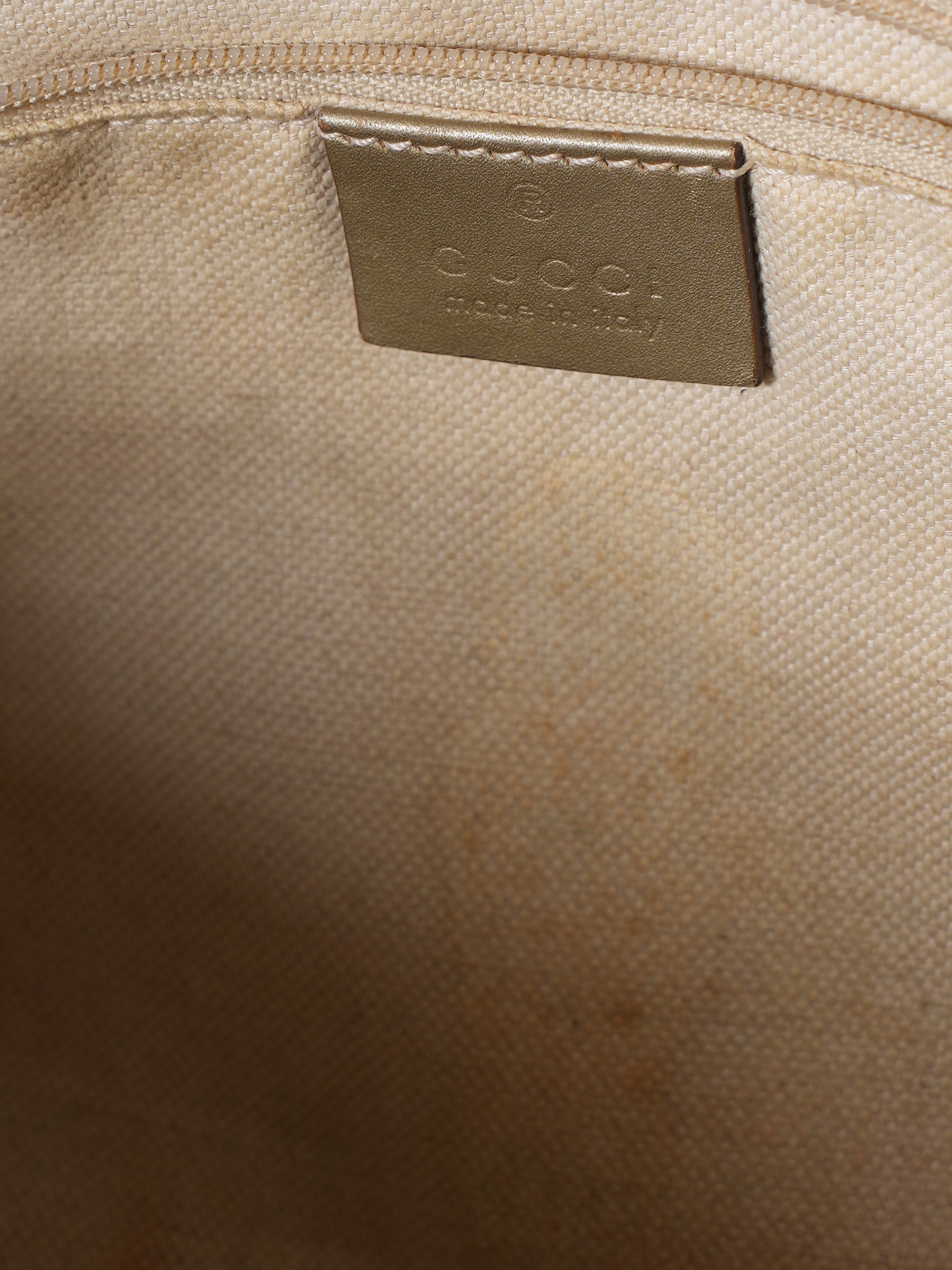 Gucci Monogram Gold Sukey Bag