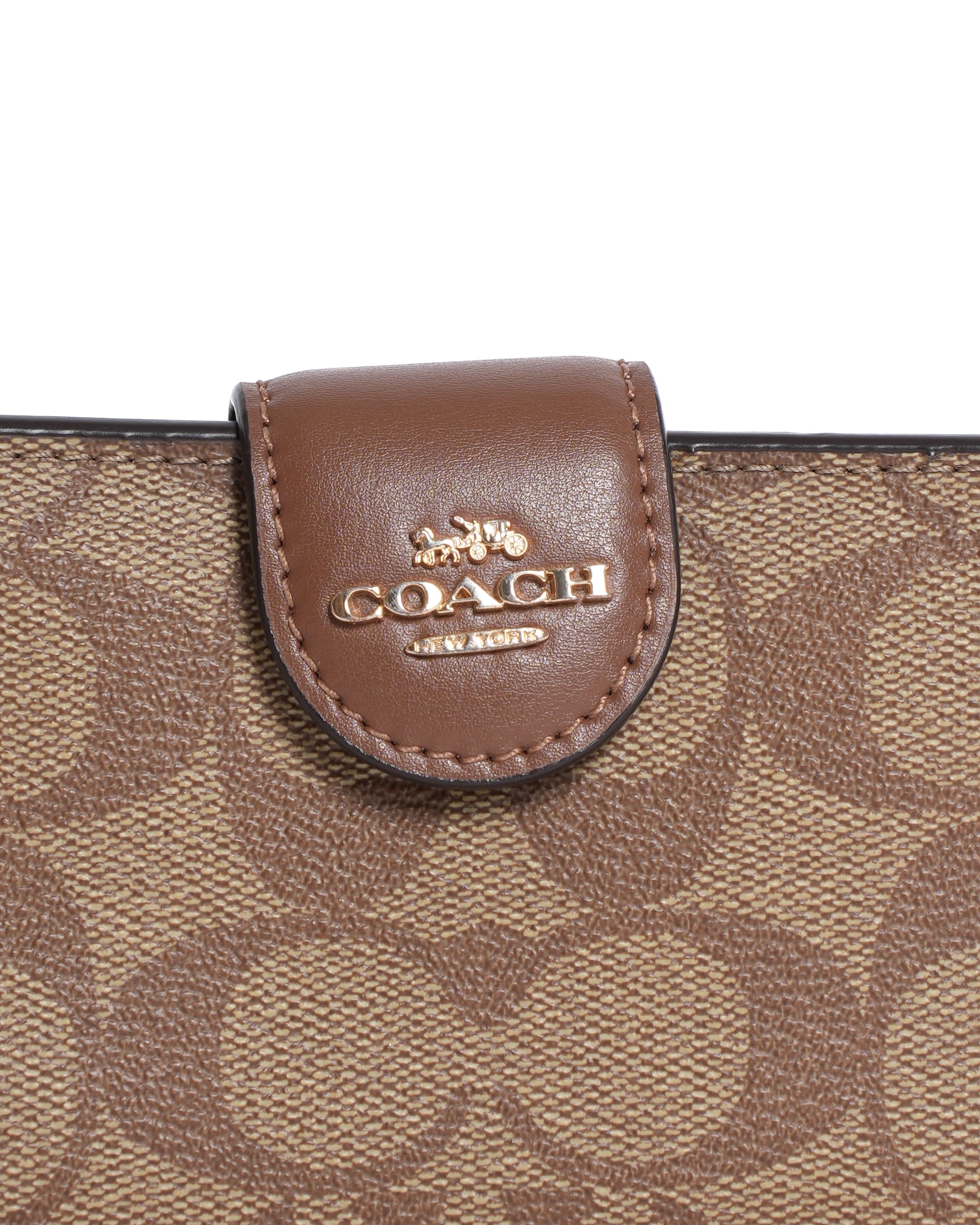 Coach Monogram Corner Zip Wallet