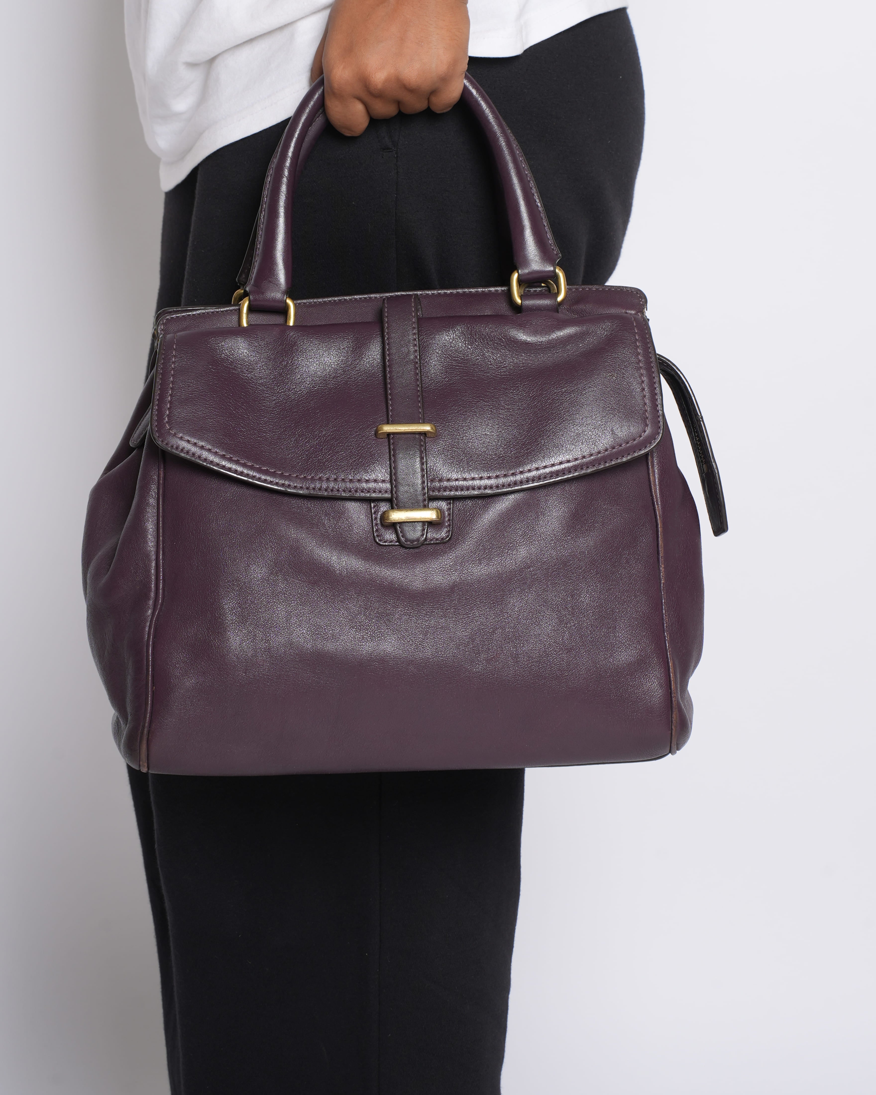 Coach Top Handle Crossbody Bag in Maroon