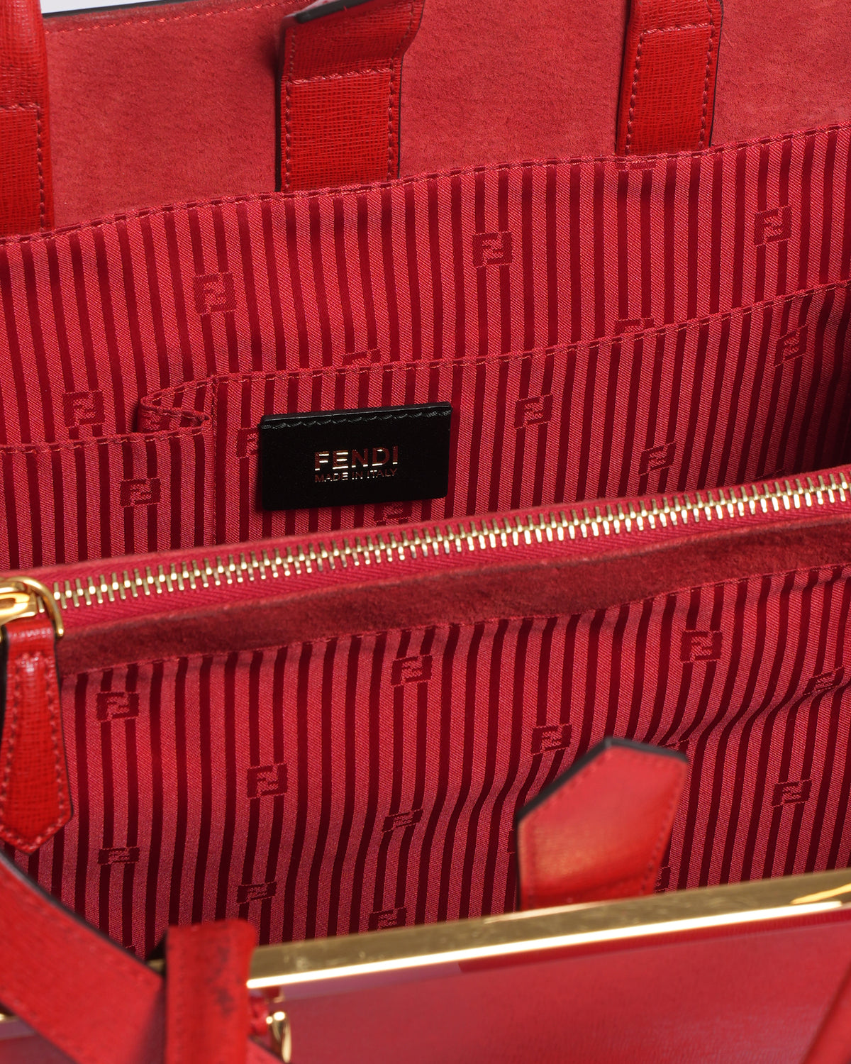Fendi Red 2Jours Tote