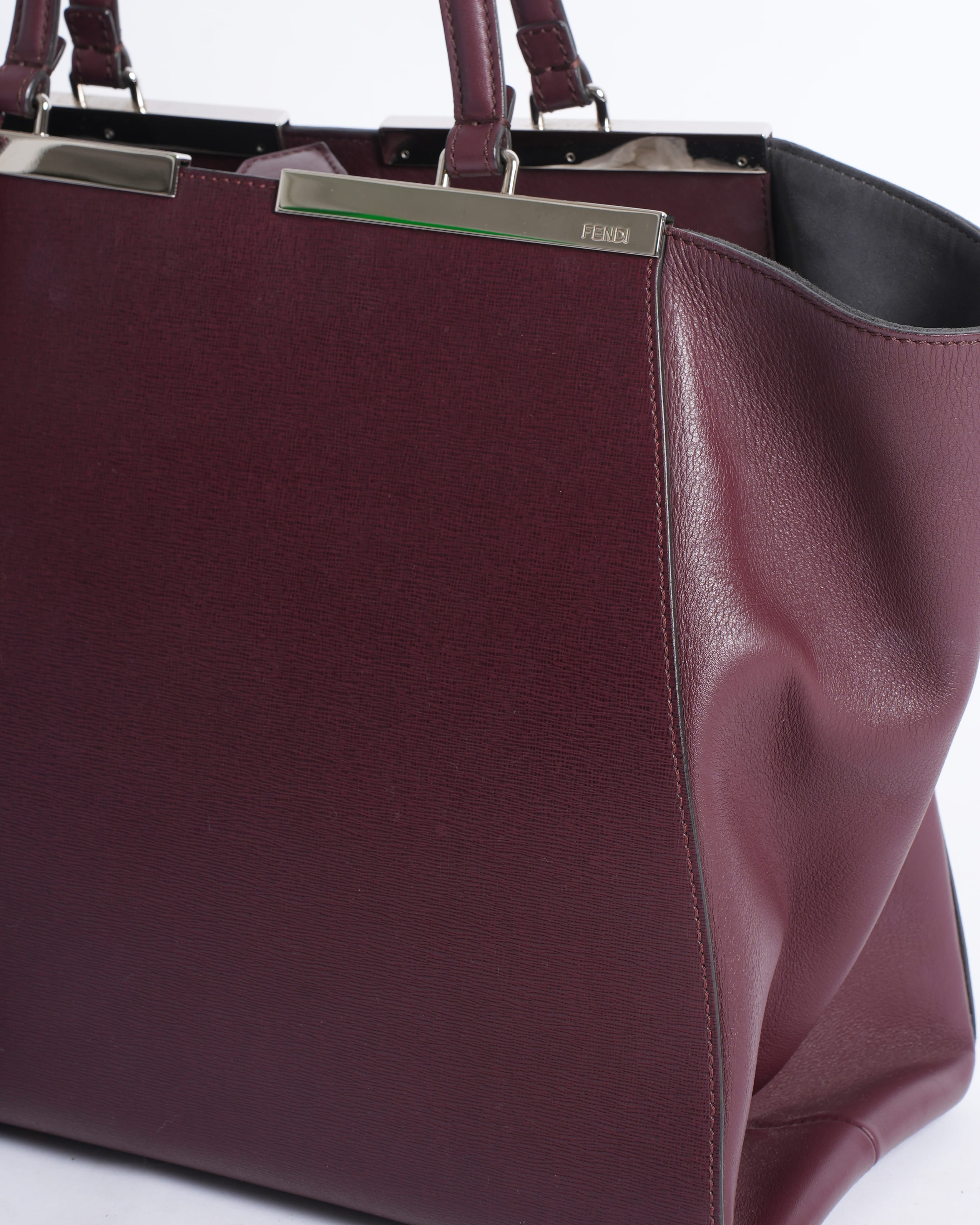 Fendi 3 Jours Burgundy Bag