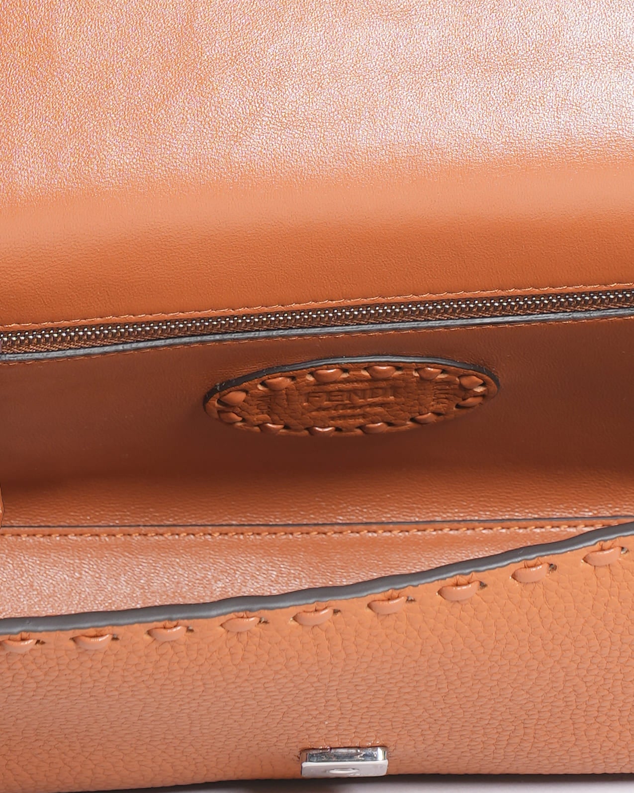 New Fendi Large Selleria Baguette in Brown