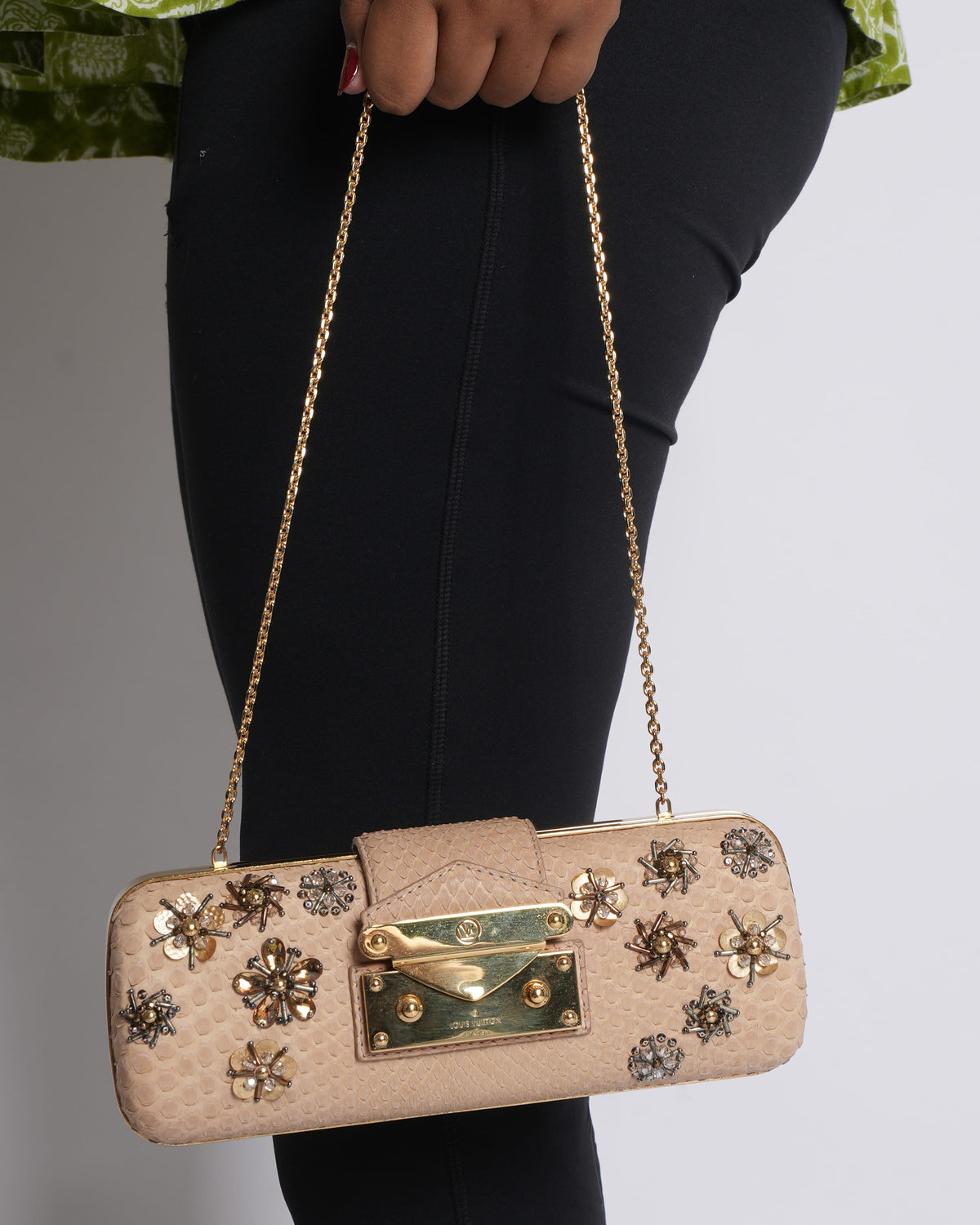 Louis Vuitton Python Trésor Minaudière Clutch