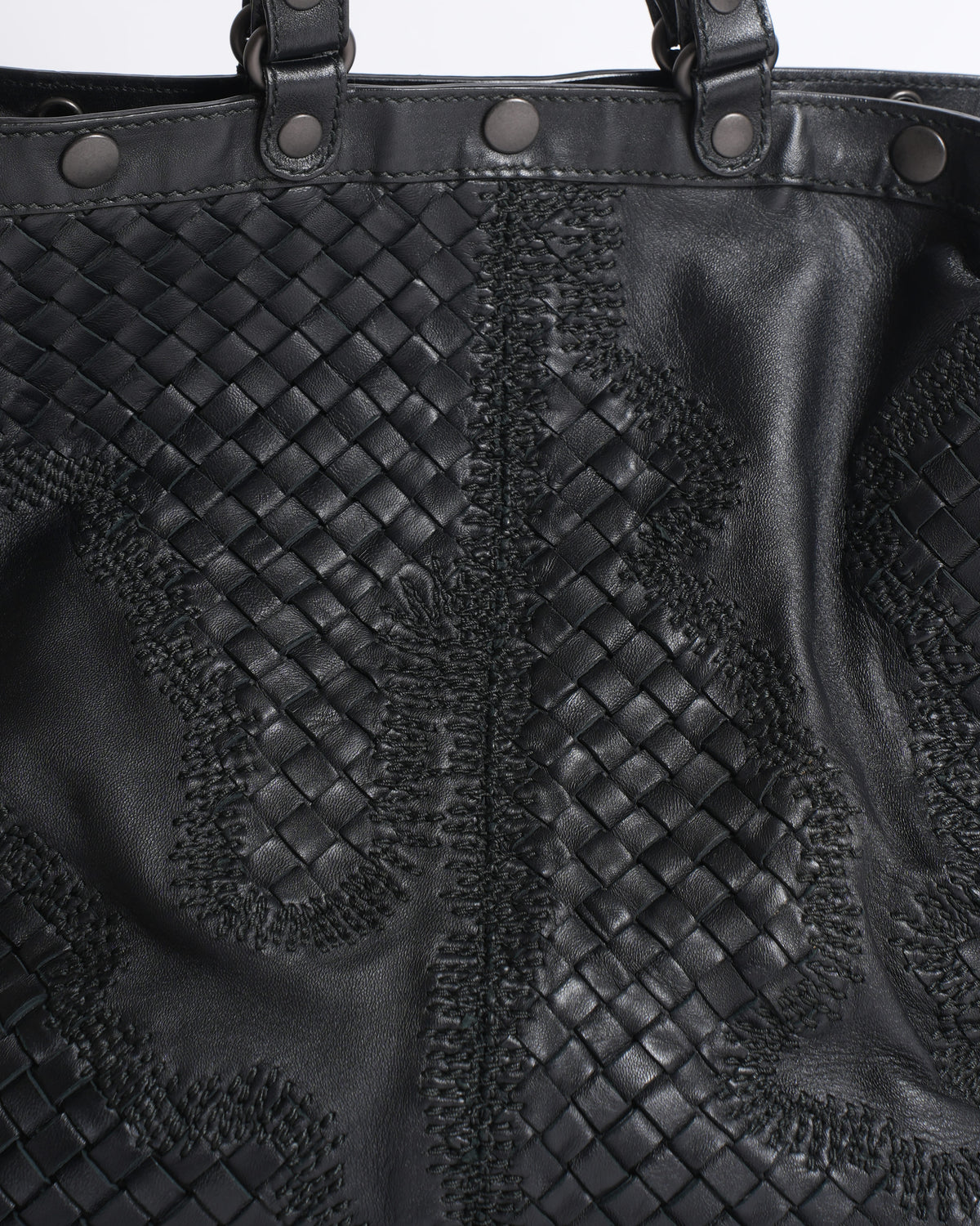 Bottega Veneta Basket Top Handle Woven Tote/ Shoulder Bag