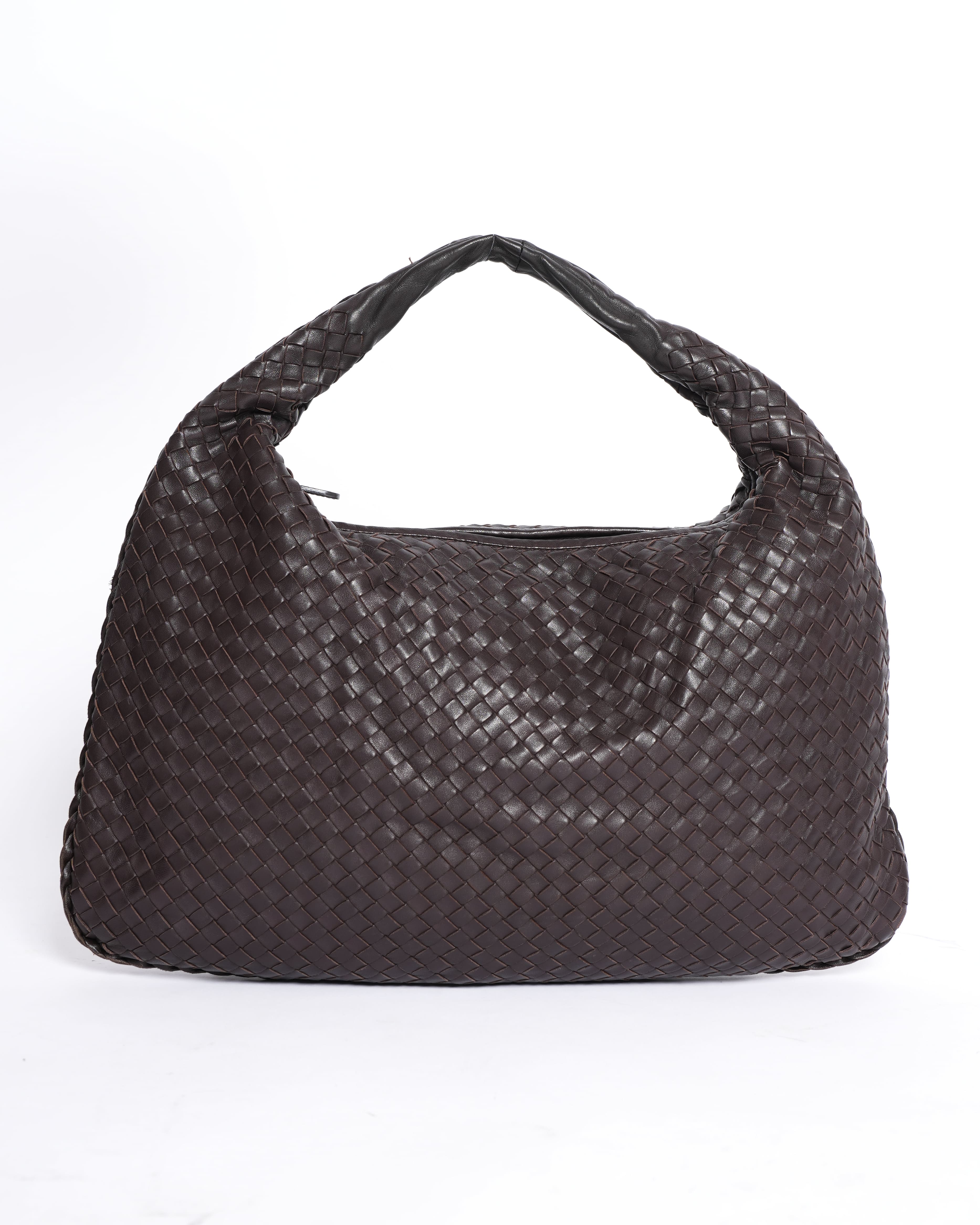 Bottega Veneta Nappa Woven Brown Shoulder Bag