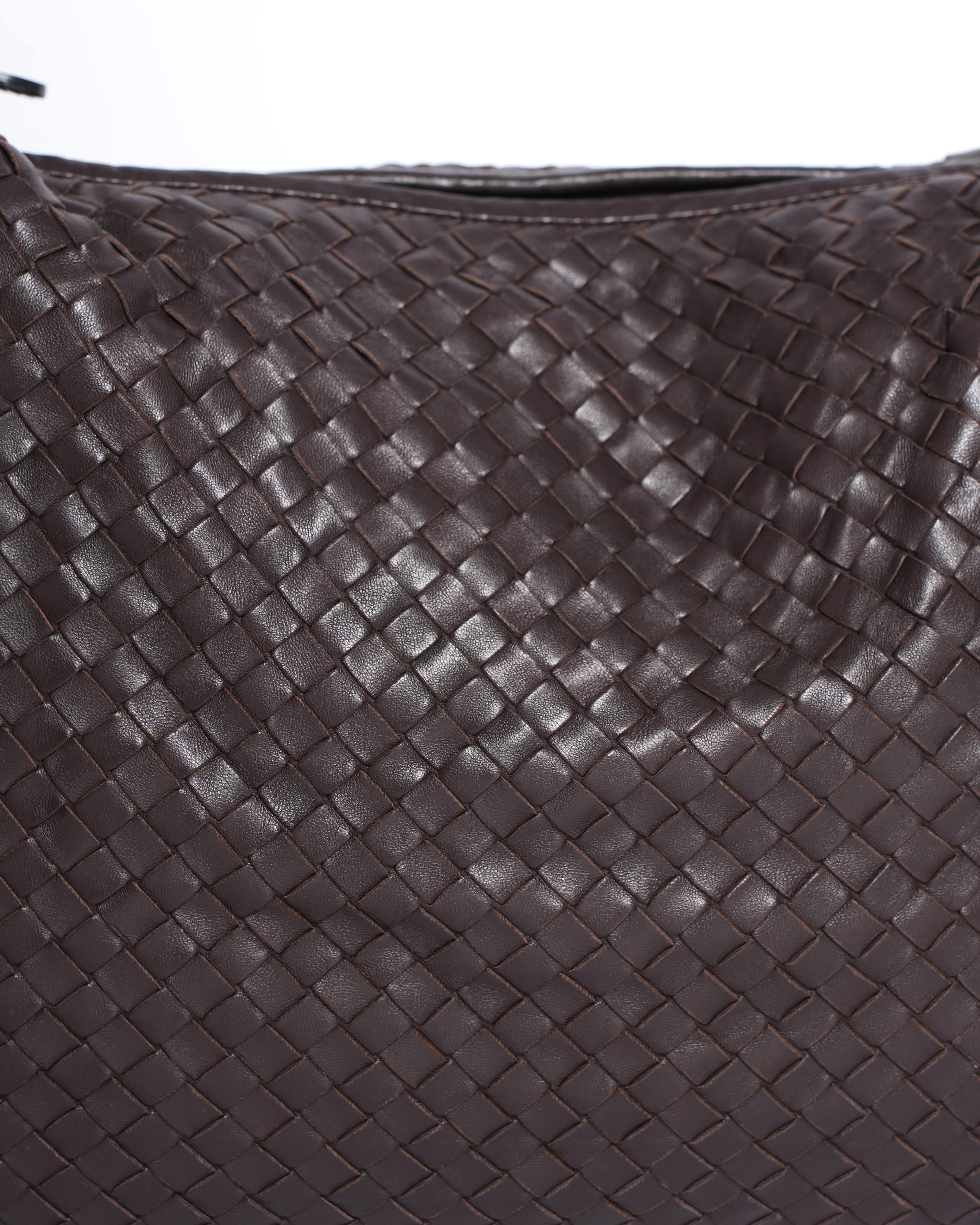 Bottega Veneta Nappa Woven Brown Shoulder Bag