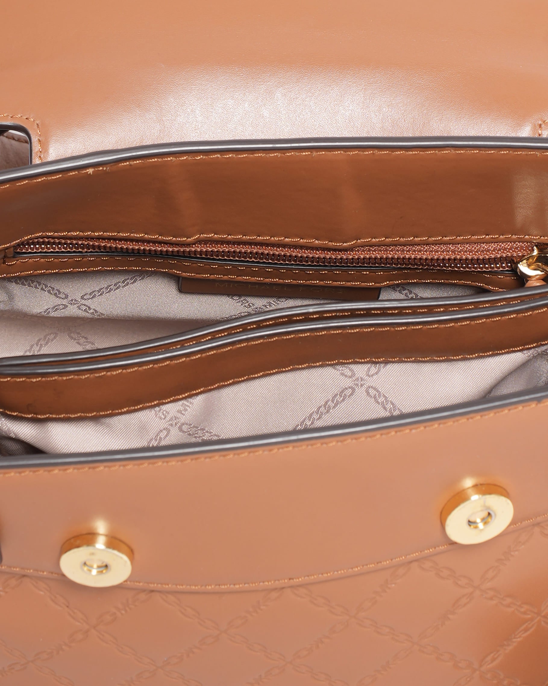 Michael Kors Medium Quilted Leather Satchel with Top Handle and Detachable Shoulder Strap