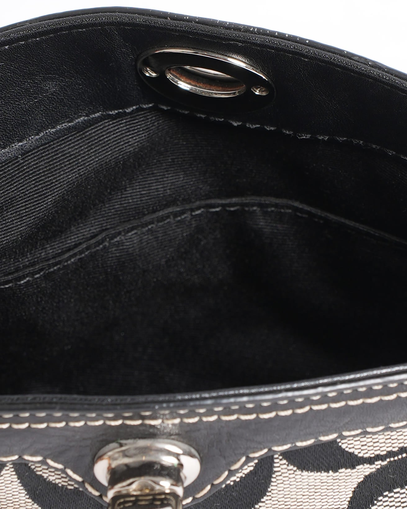 Coach Signature Turnlock Canvas Monogram Shoulder Bag