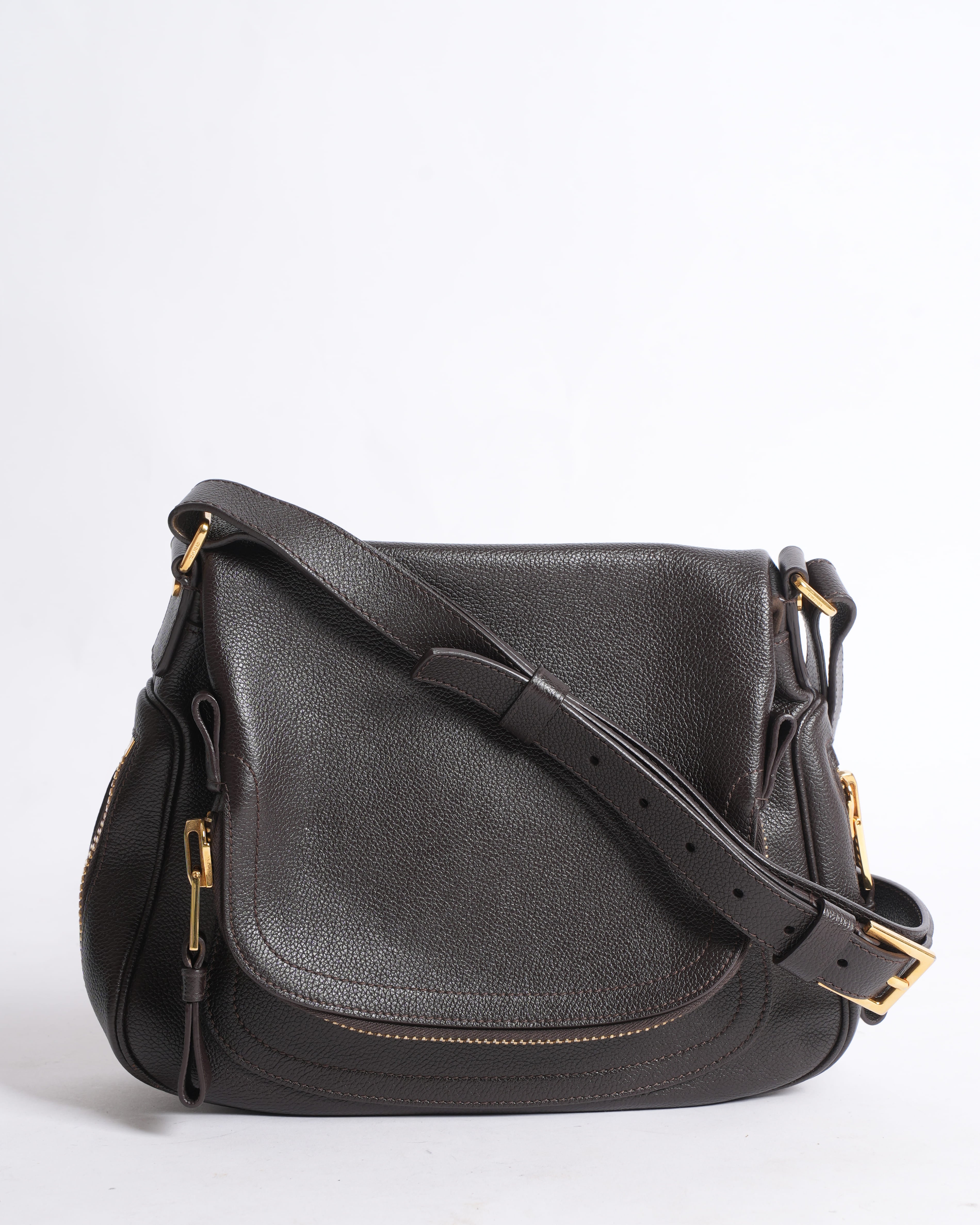 Tom Ford Black Leather Jennifer Shoulder Bag