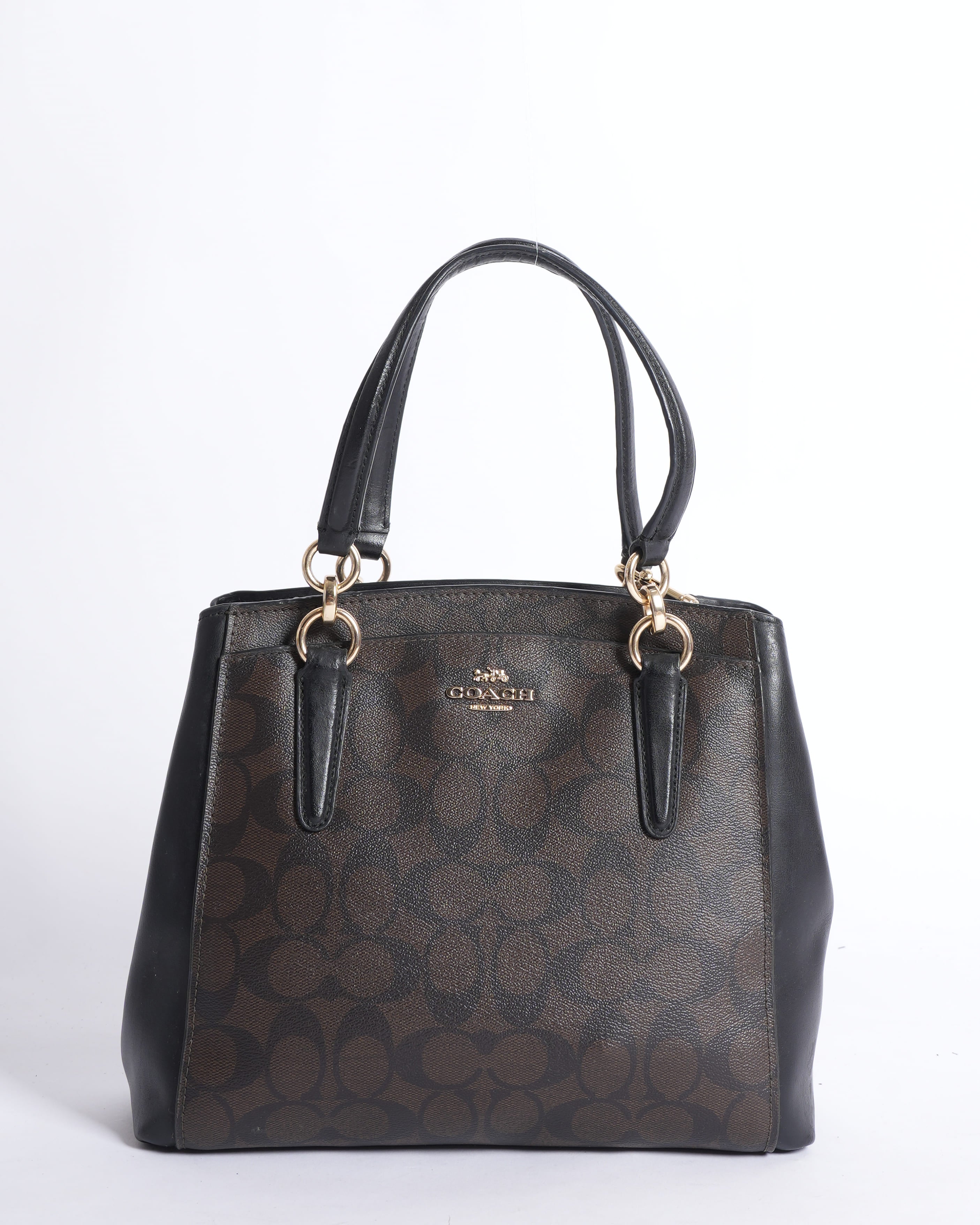 Coach Monogram Top Handle Bag WIth Crossbody Strap
