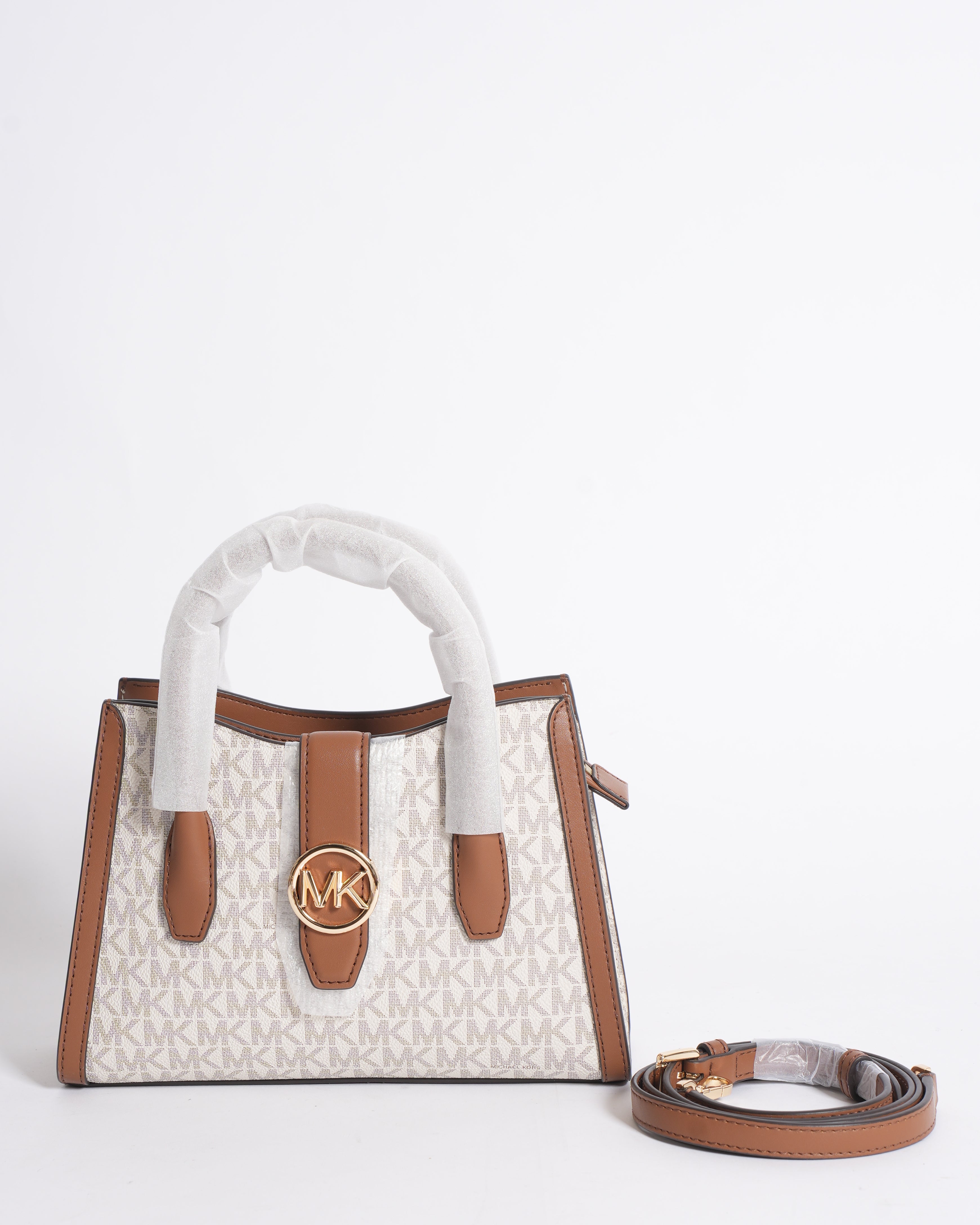 New MK Gabby Signature Print Satchel