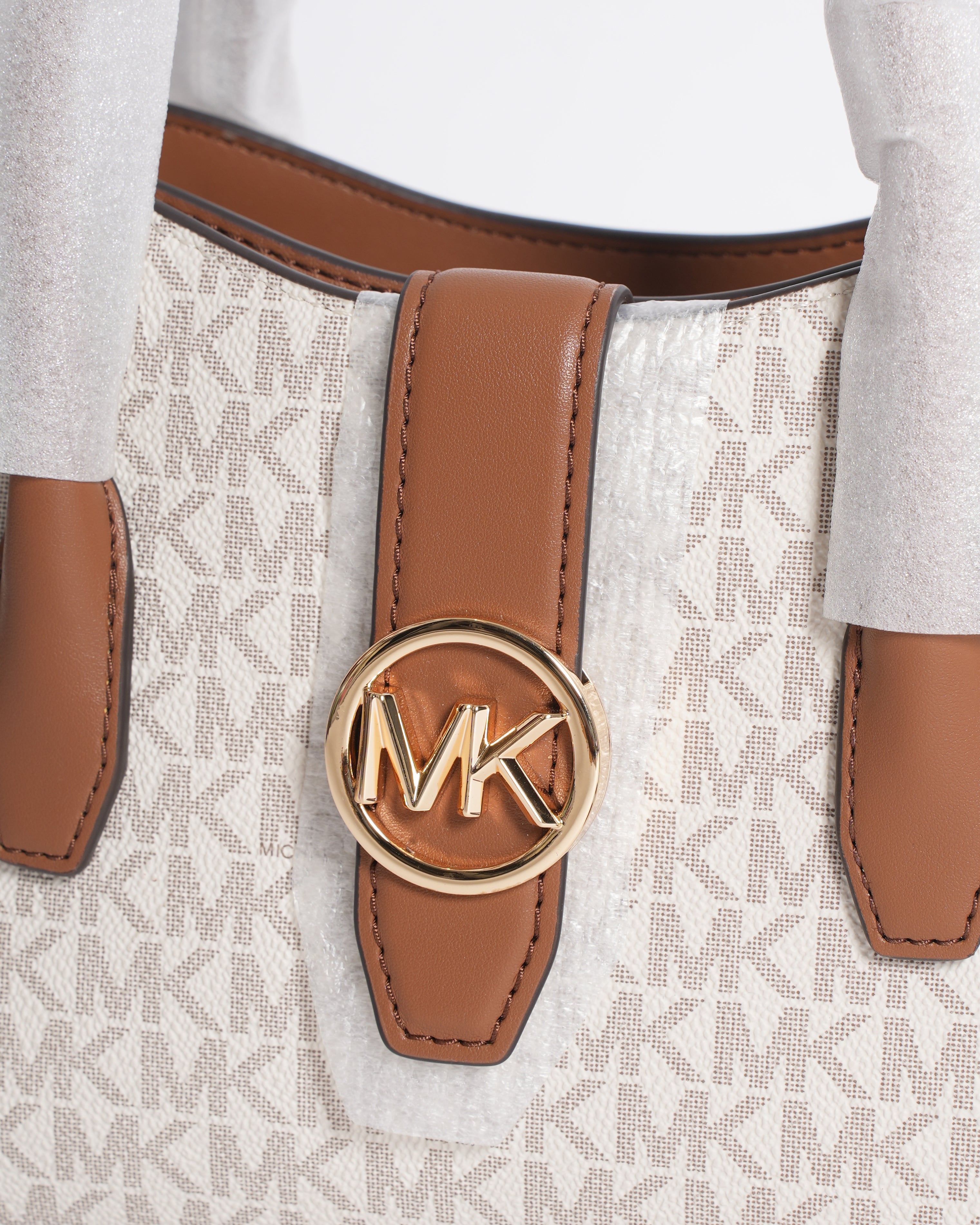 New MK Gabby Signature Print Satchel