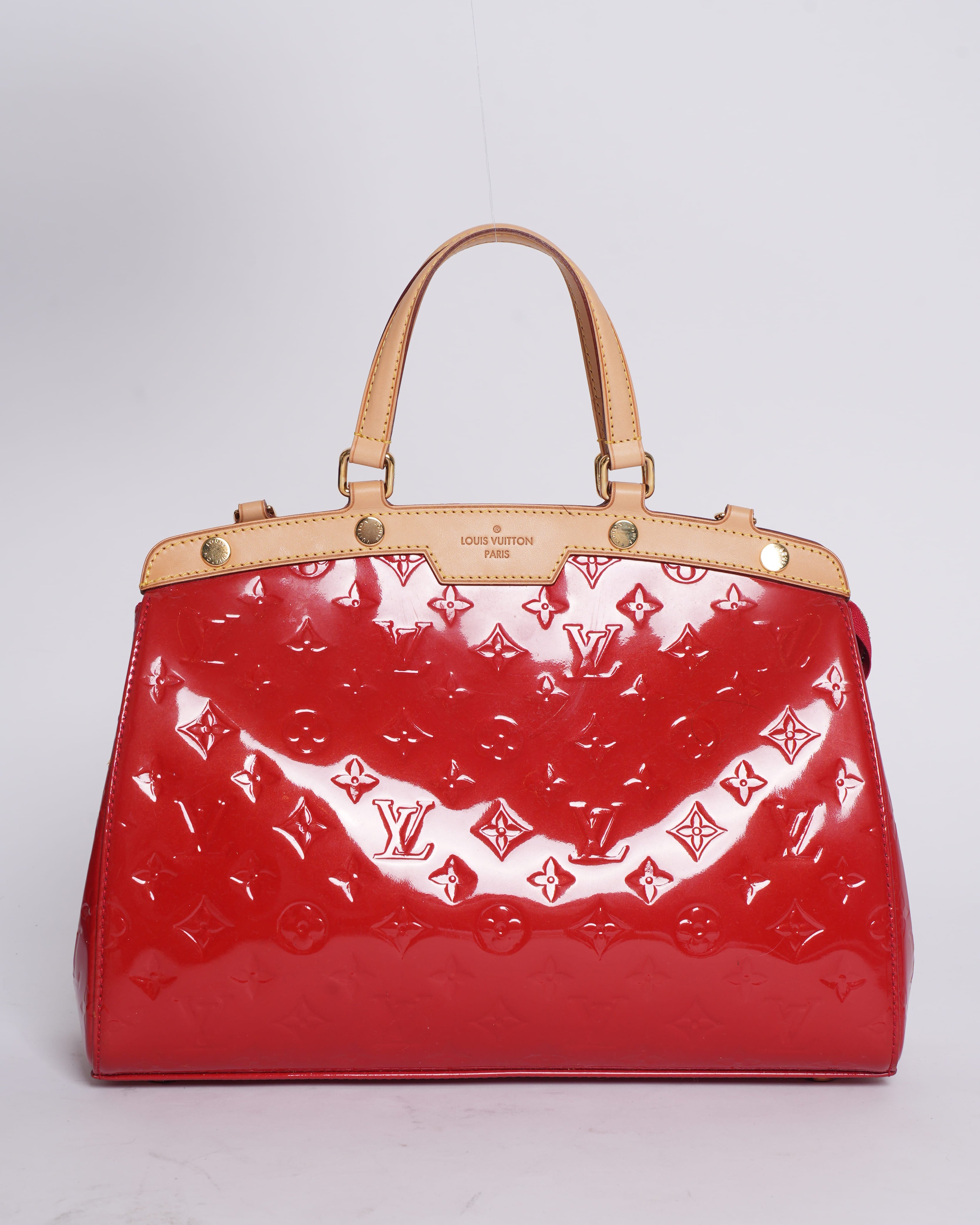 Louis Vuitton Rouge Grenadine Monogram Vernis MM Bag