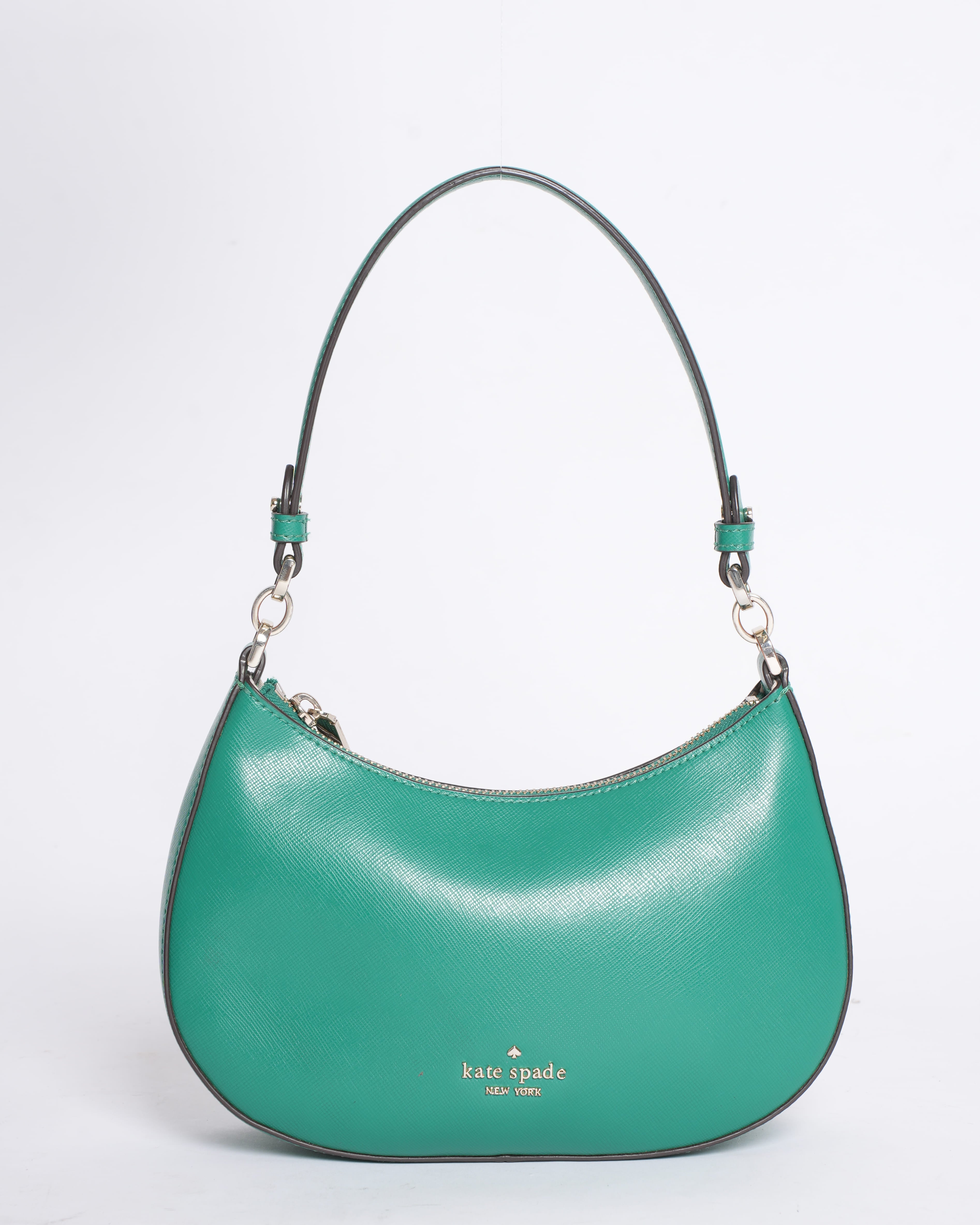 Kate Spade Stacy Saffiano Leather Shoulder Bag in Green