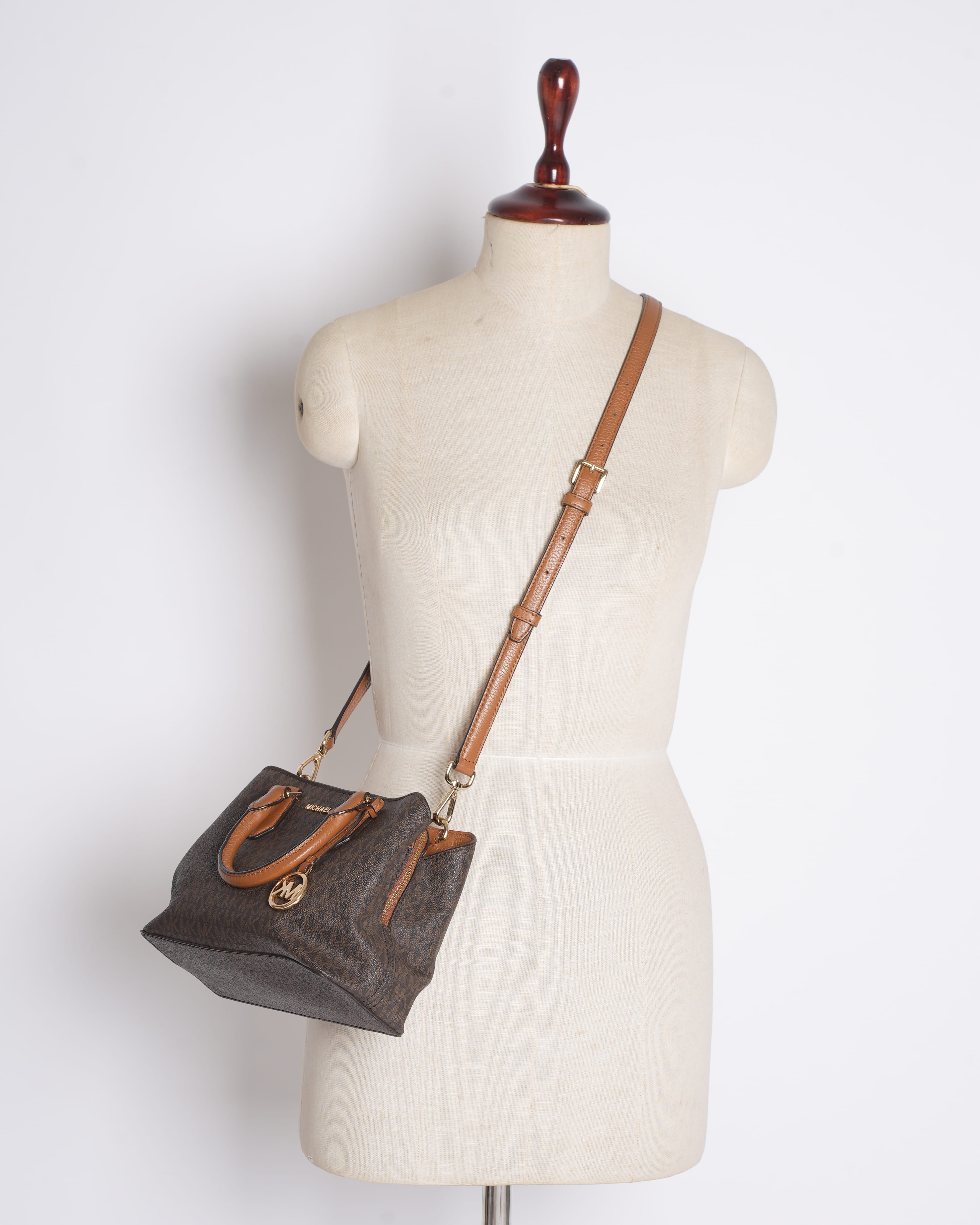Michael Kors Monogram Small Top Handle Bag