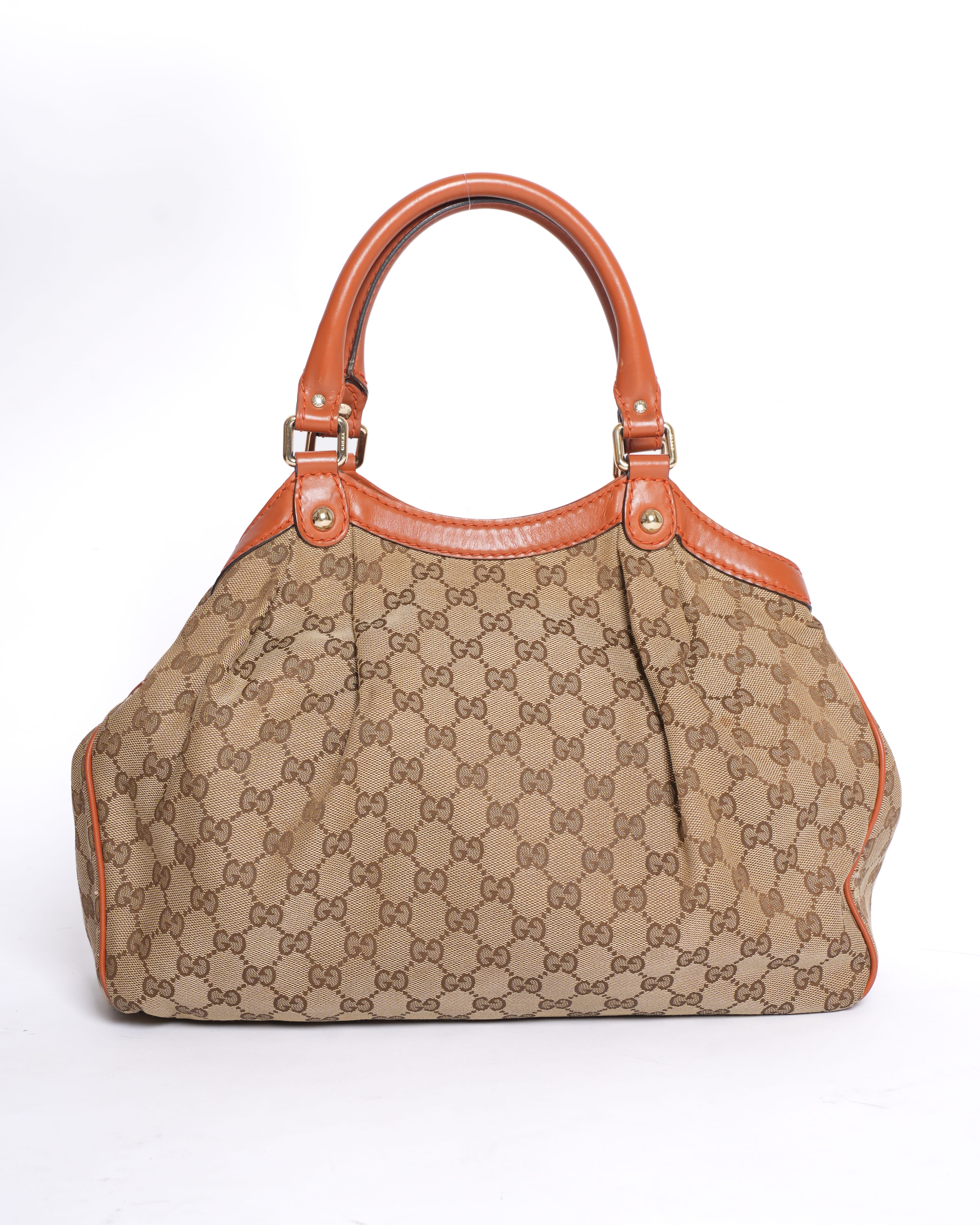 Gucci Canvas Sukey Tote in Brown