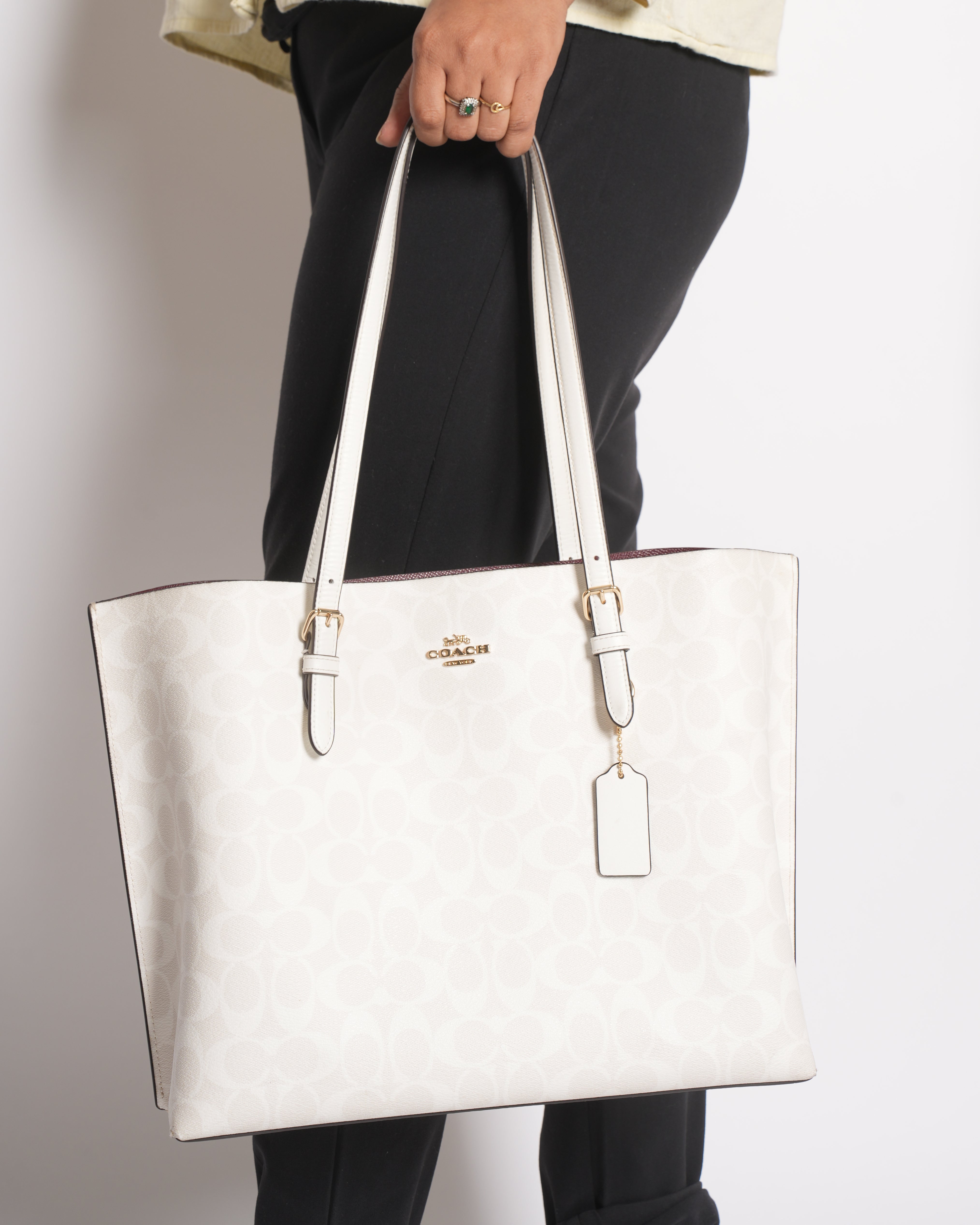 Coach Monogram Mollie Tote In Signature Canvas