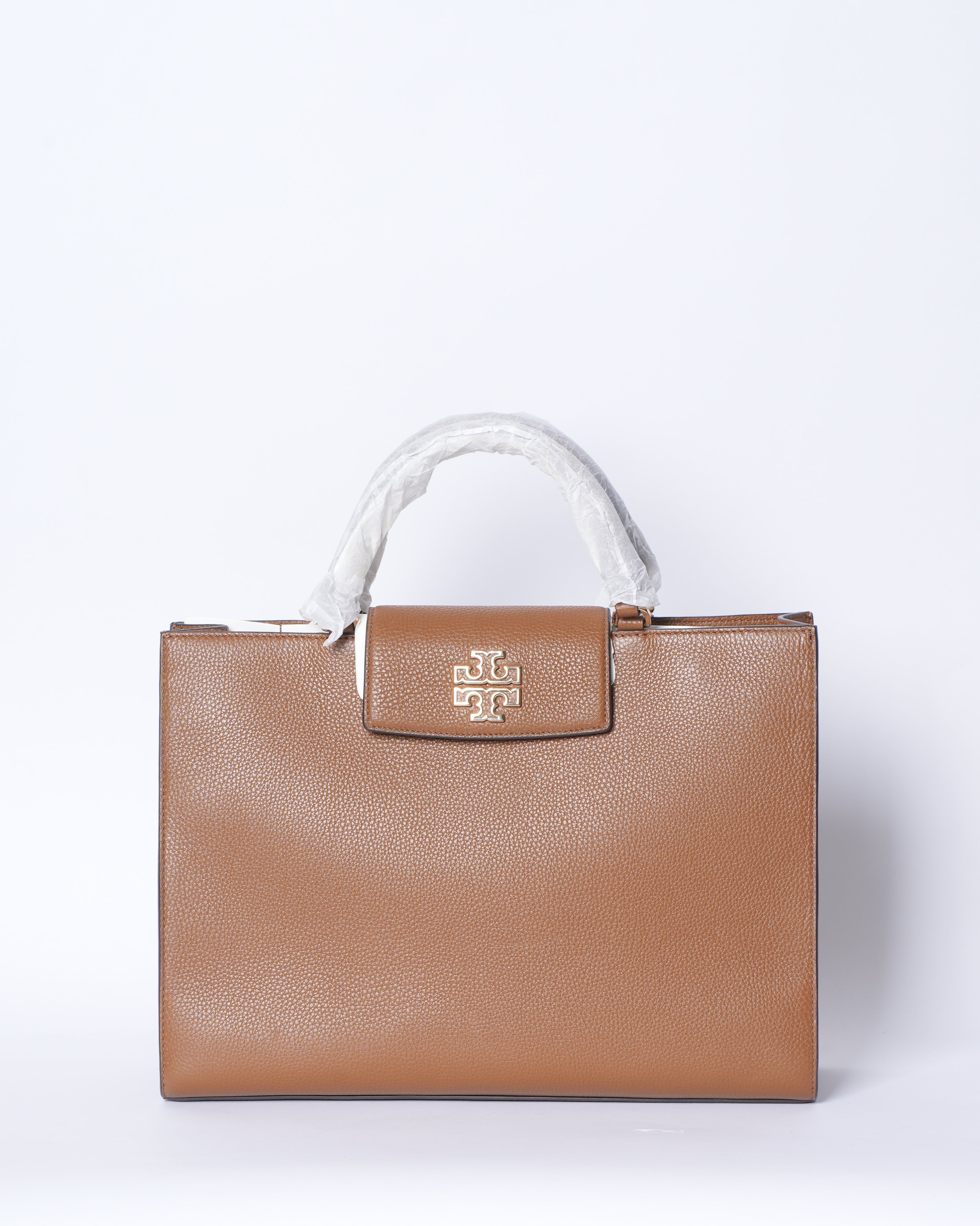 New Tory Burch Britten Pebbled Leather Tote