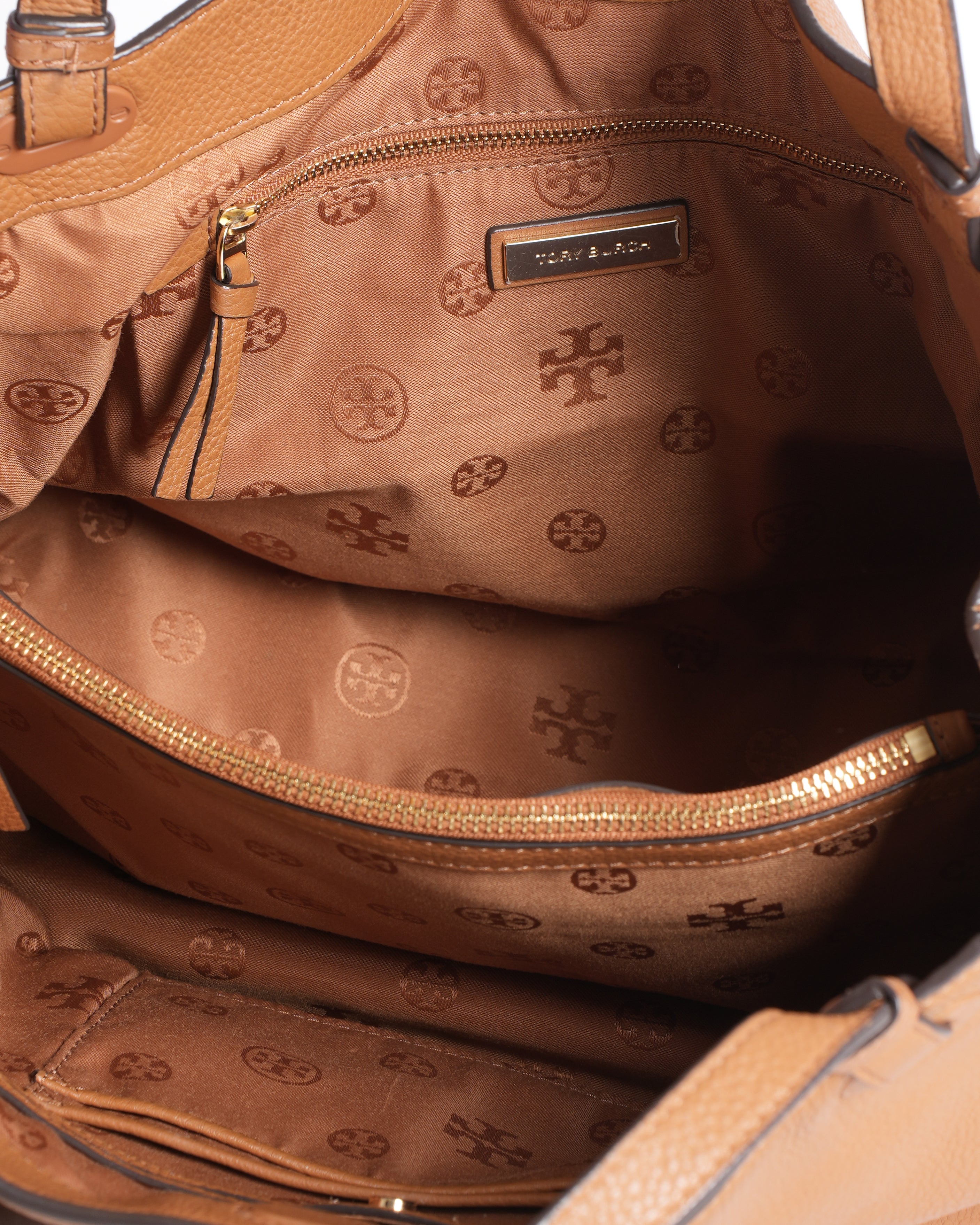 Tory Burch Brown Leather Thea Center Tote