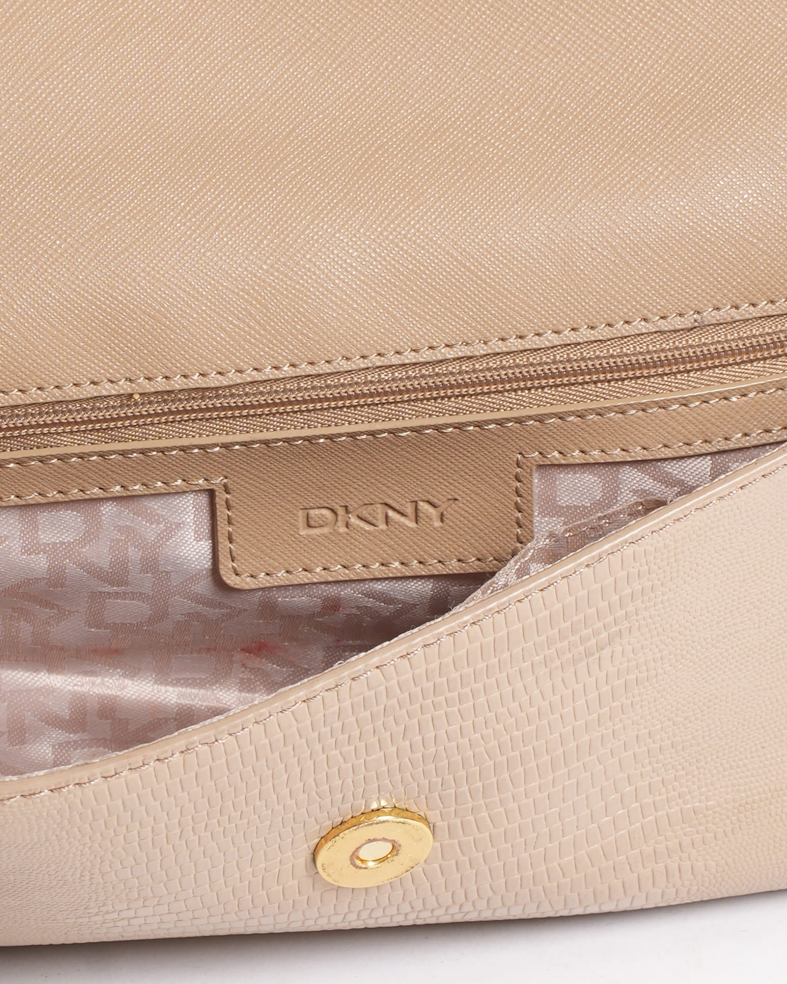 DKNY Envelope Flap Crossbody Bag in Beige