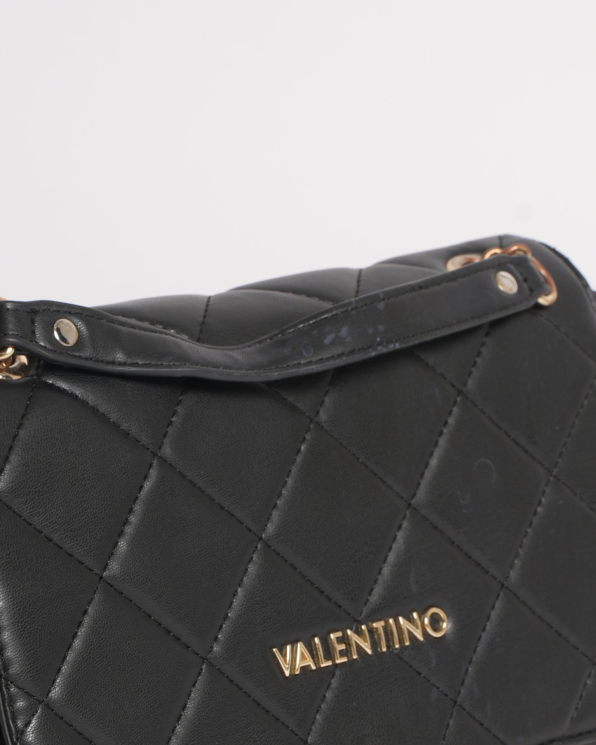 Mario By Valentino Quilted Black Shoulder Bag