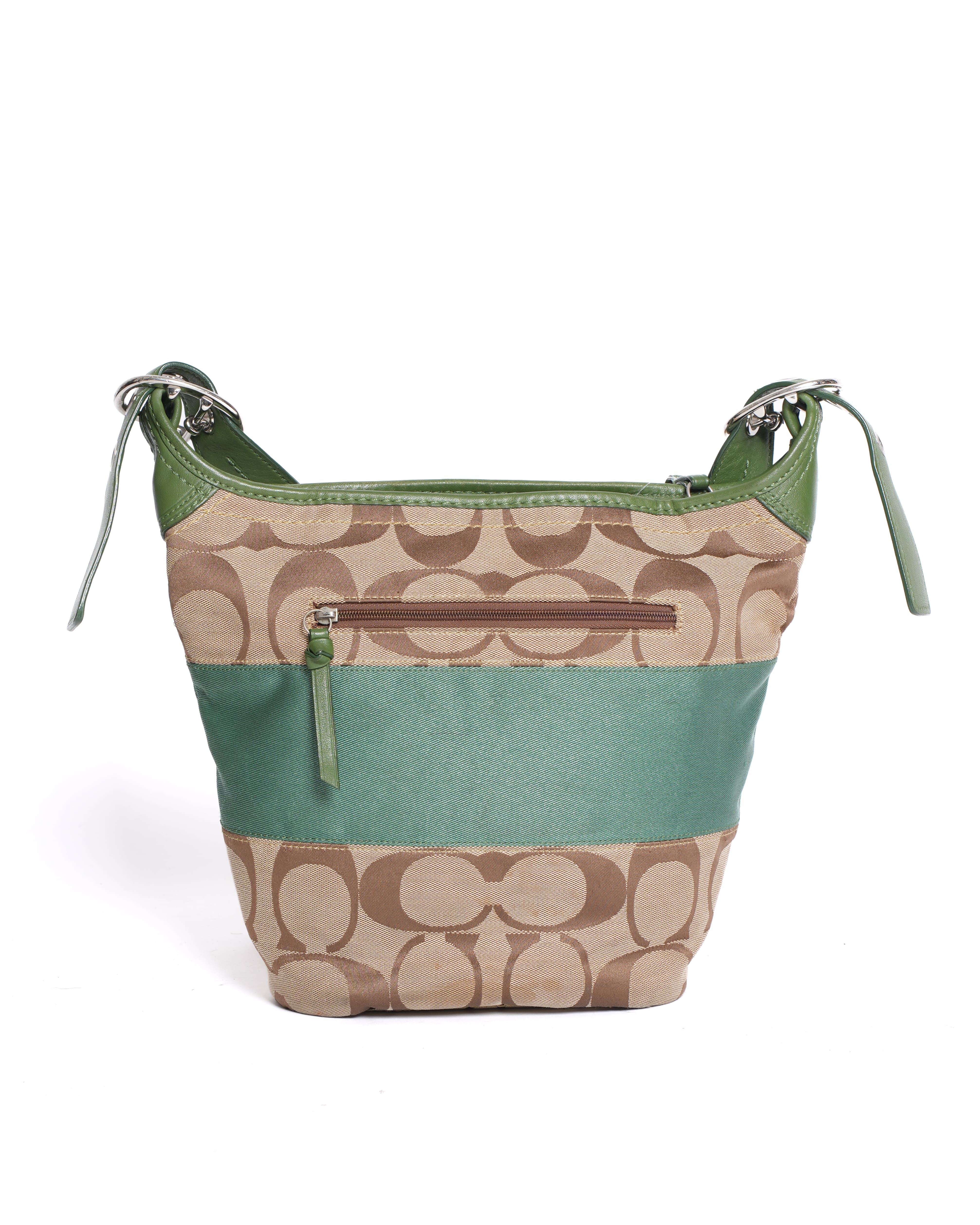 Coach Canvas Monogram Crossbody in Green
