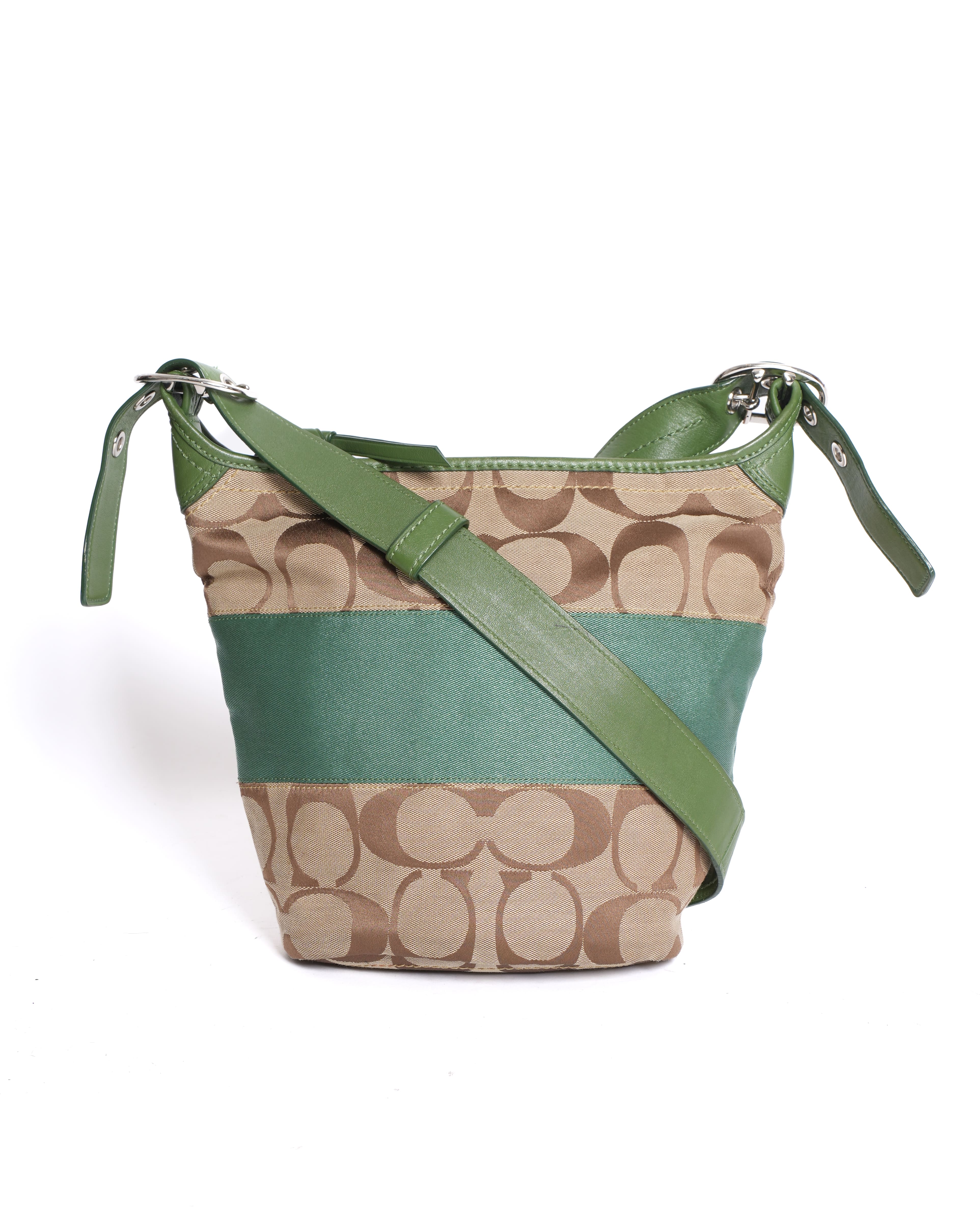 Coach Canvas Monogram Crossbody in Green