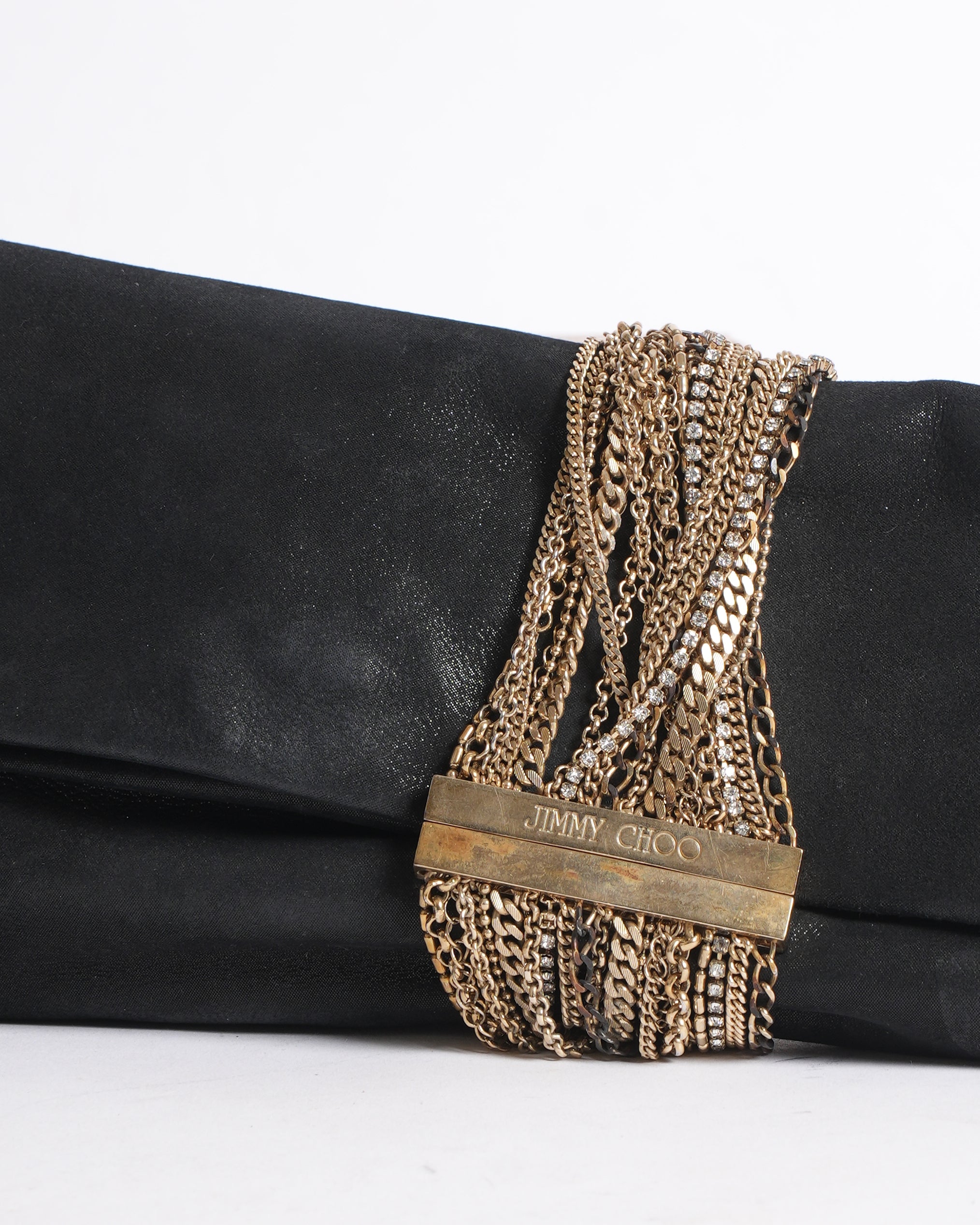 Jimmy choo black hand held clutch