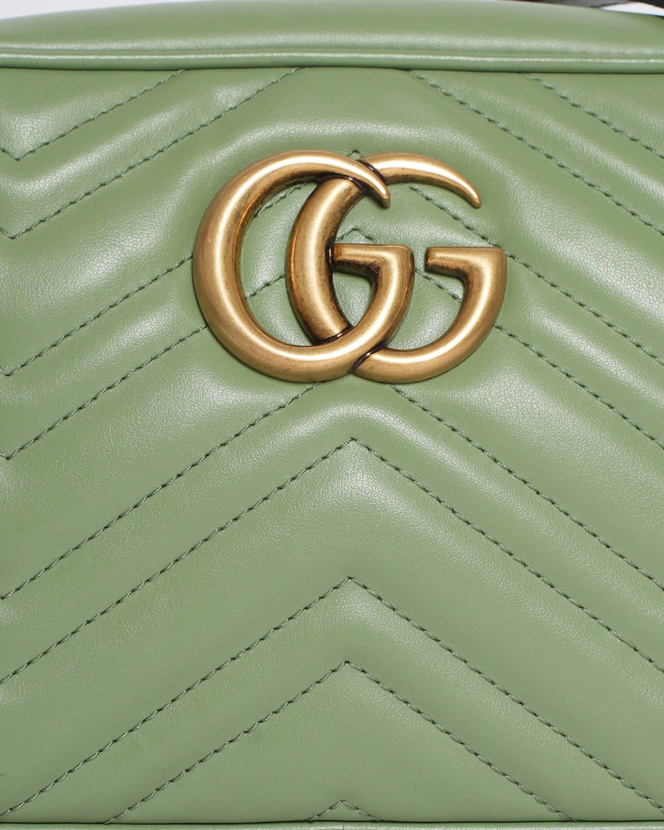 Gucci GG Marmont Matelassé Shoulder Bag in Sage Green
