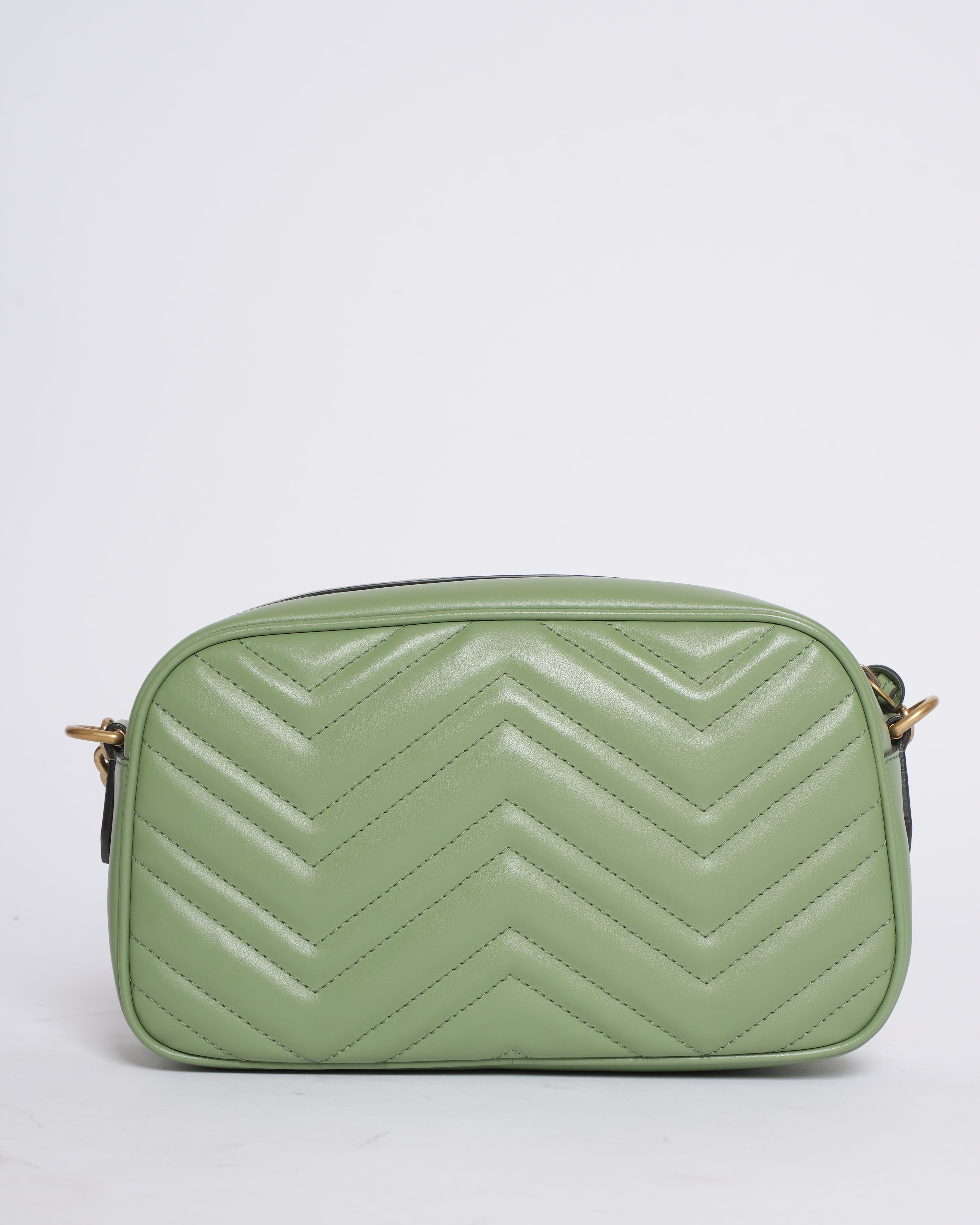 Gucci GG Marmont Matelassé Shoulder Bag in Sage Green