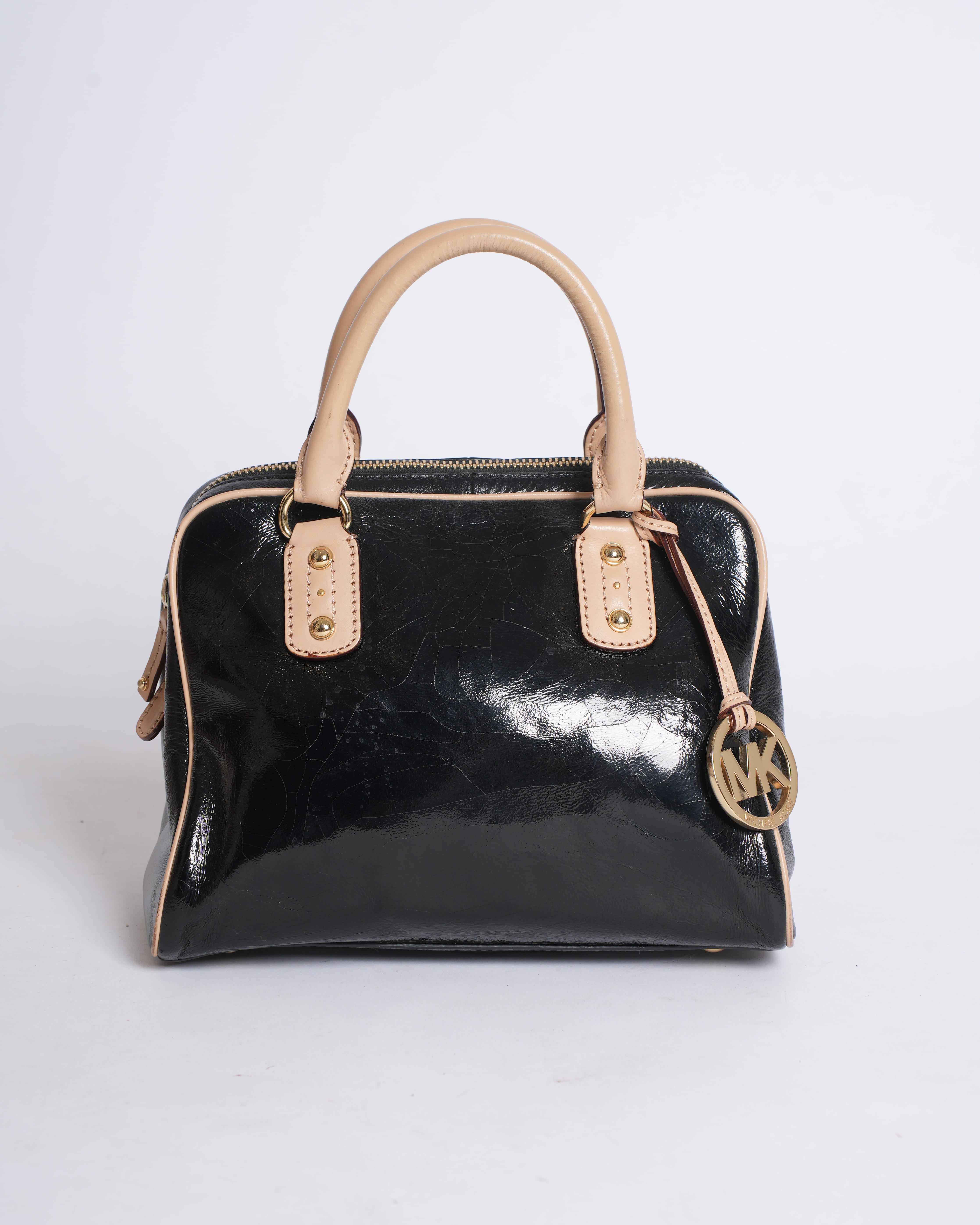Michael Kors Mini Top-Handle Box Bag in Black