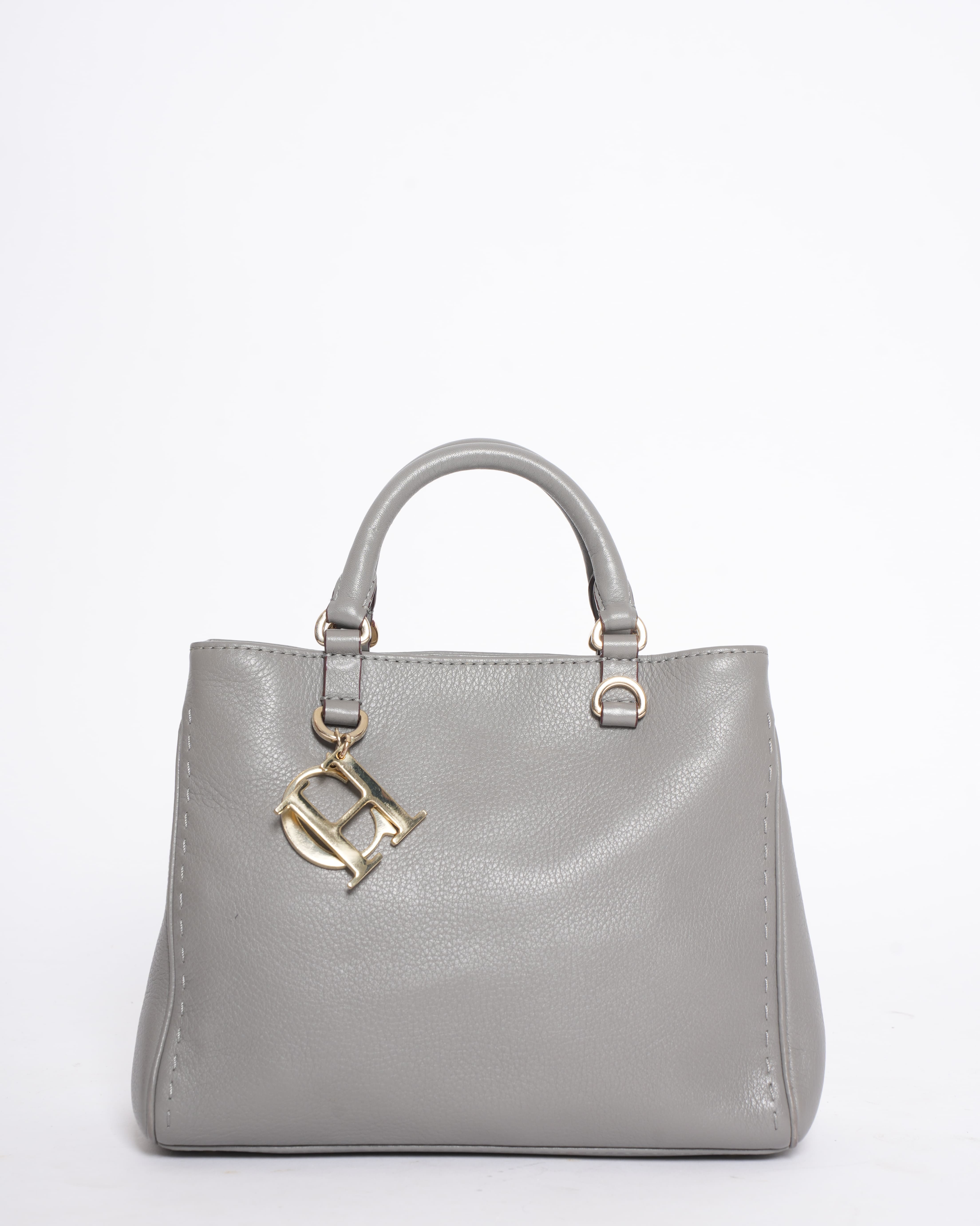 Carolina Herrera Top Handle Small Bag in Grey