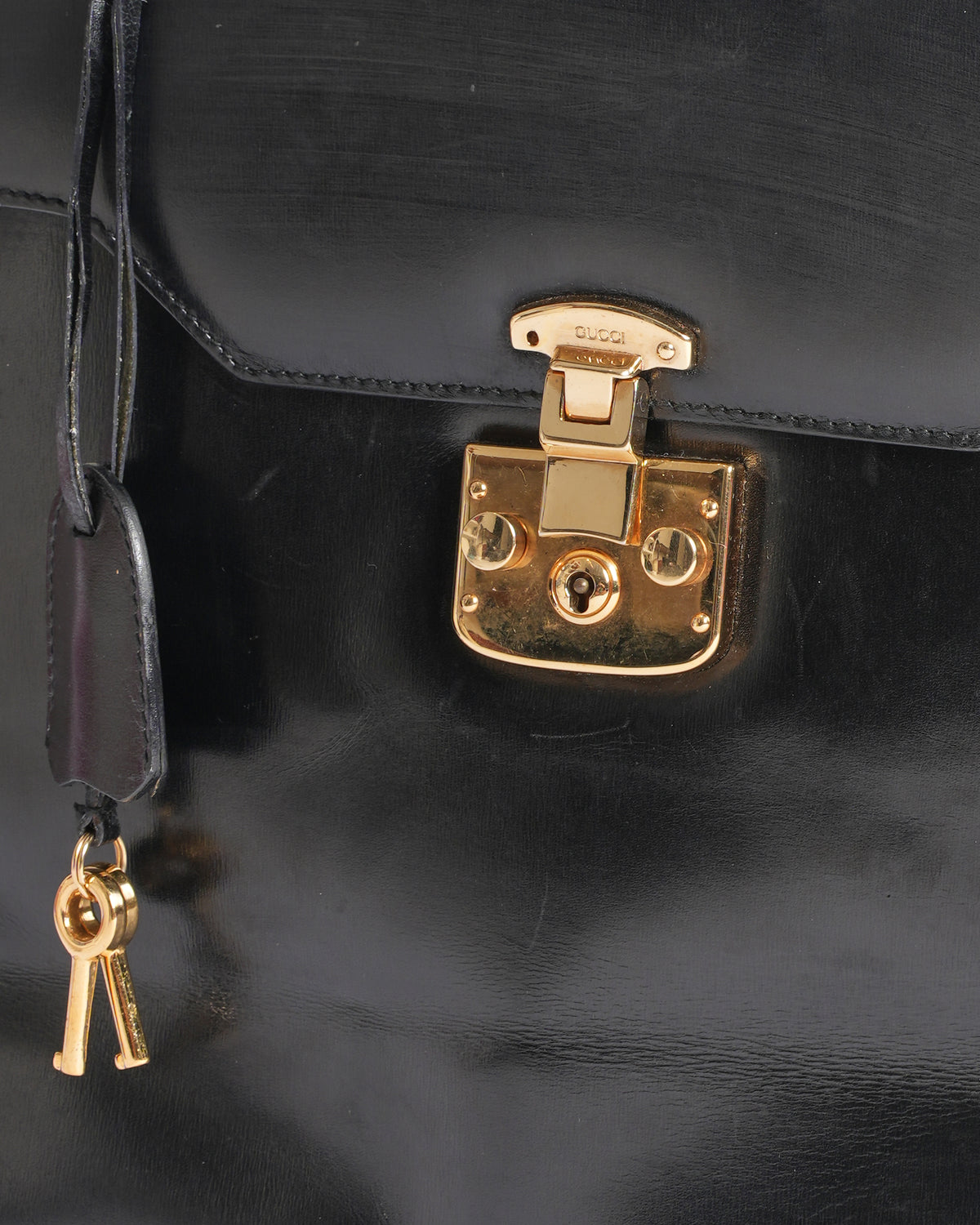 Vintage Gucci Lady Lock Bag in Black