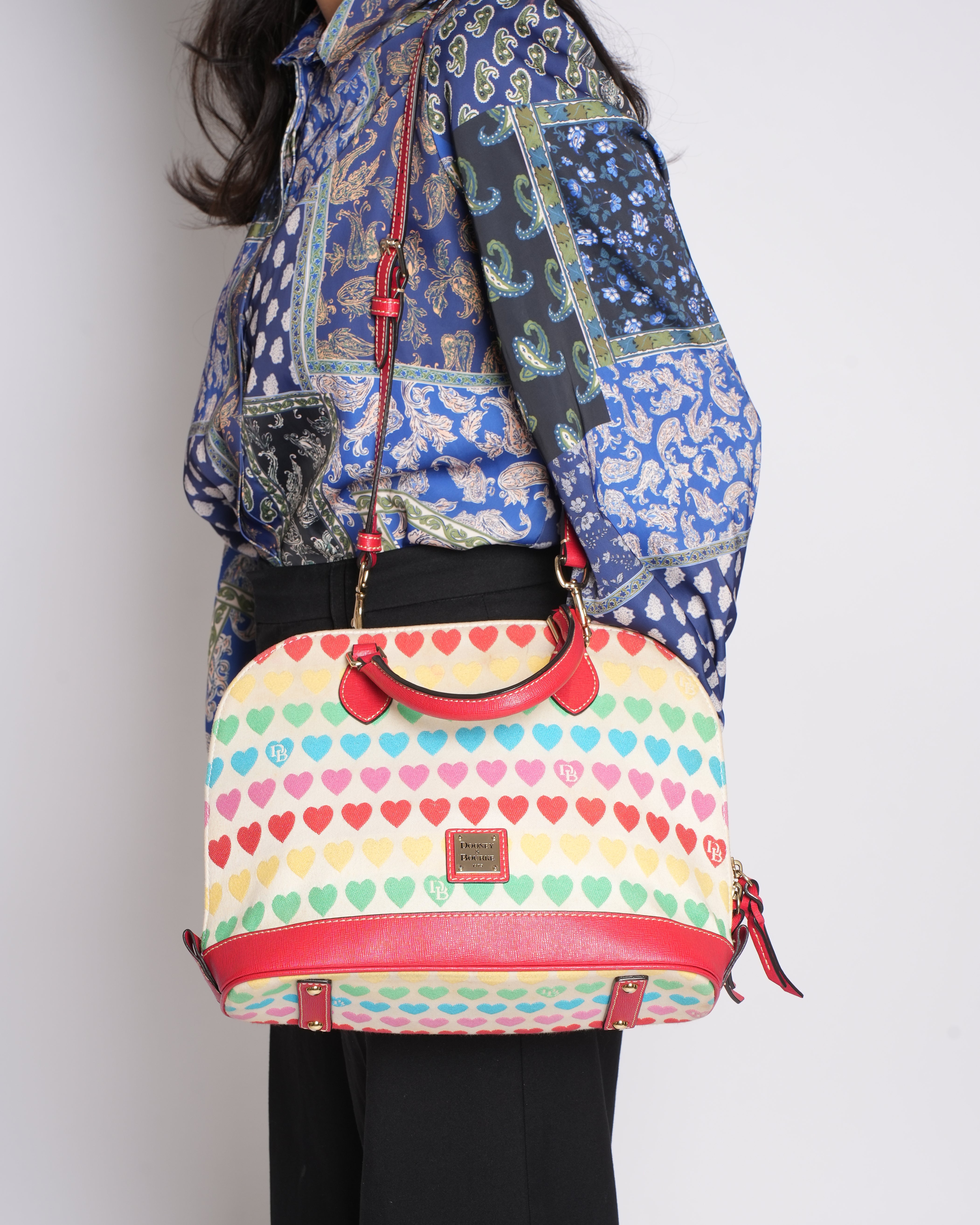 Dooney & Bourke Bitsy Multicolor Heart Bag