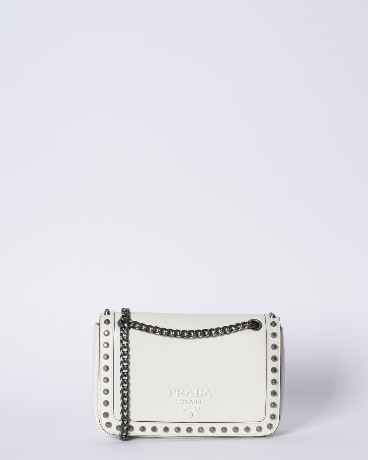 Prada Bag on Chain In White