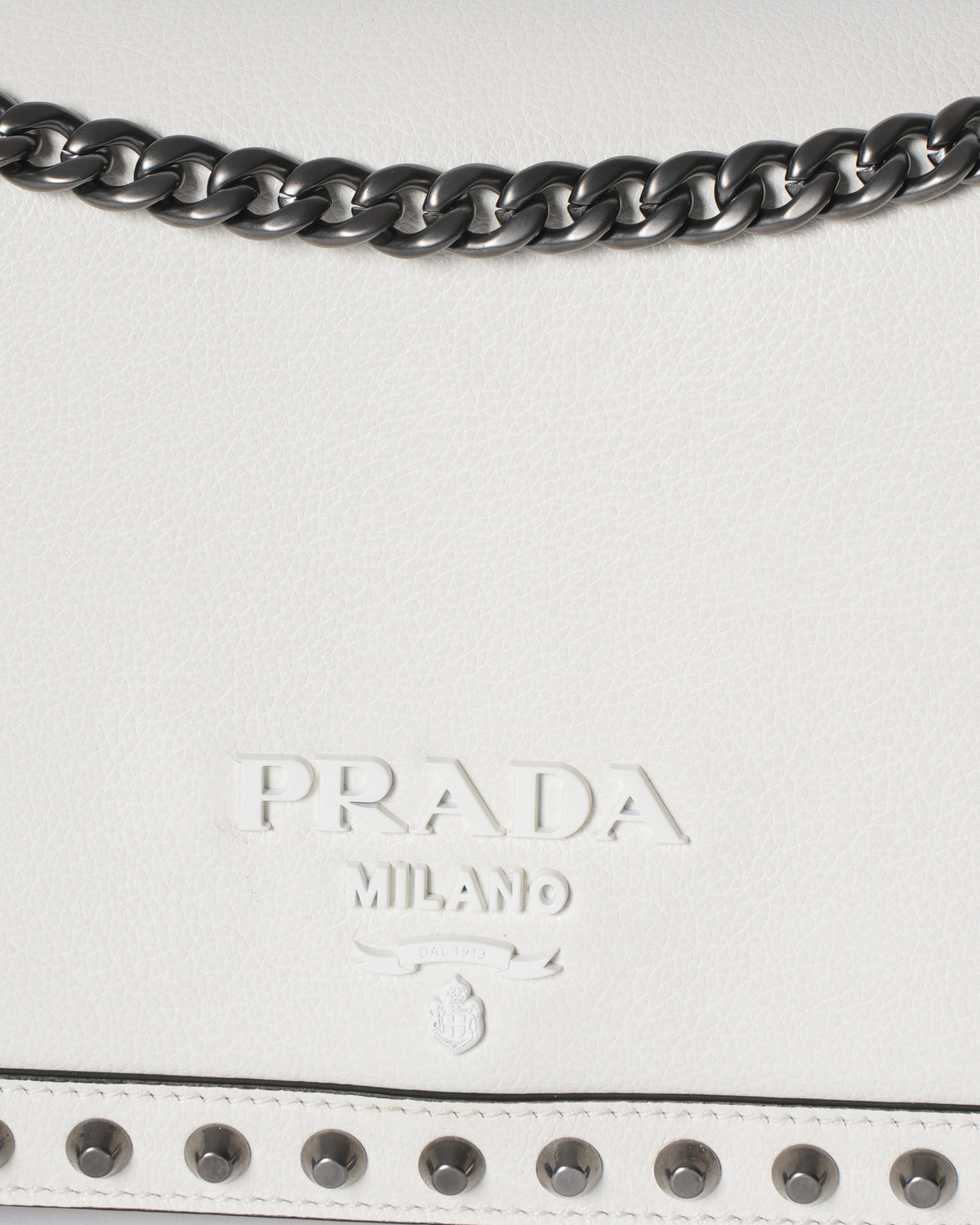 Prada Bag on Chain In White