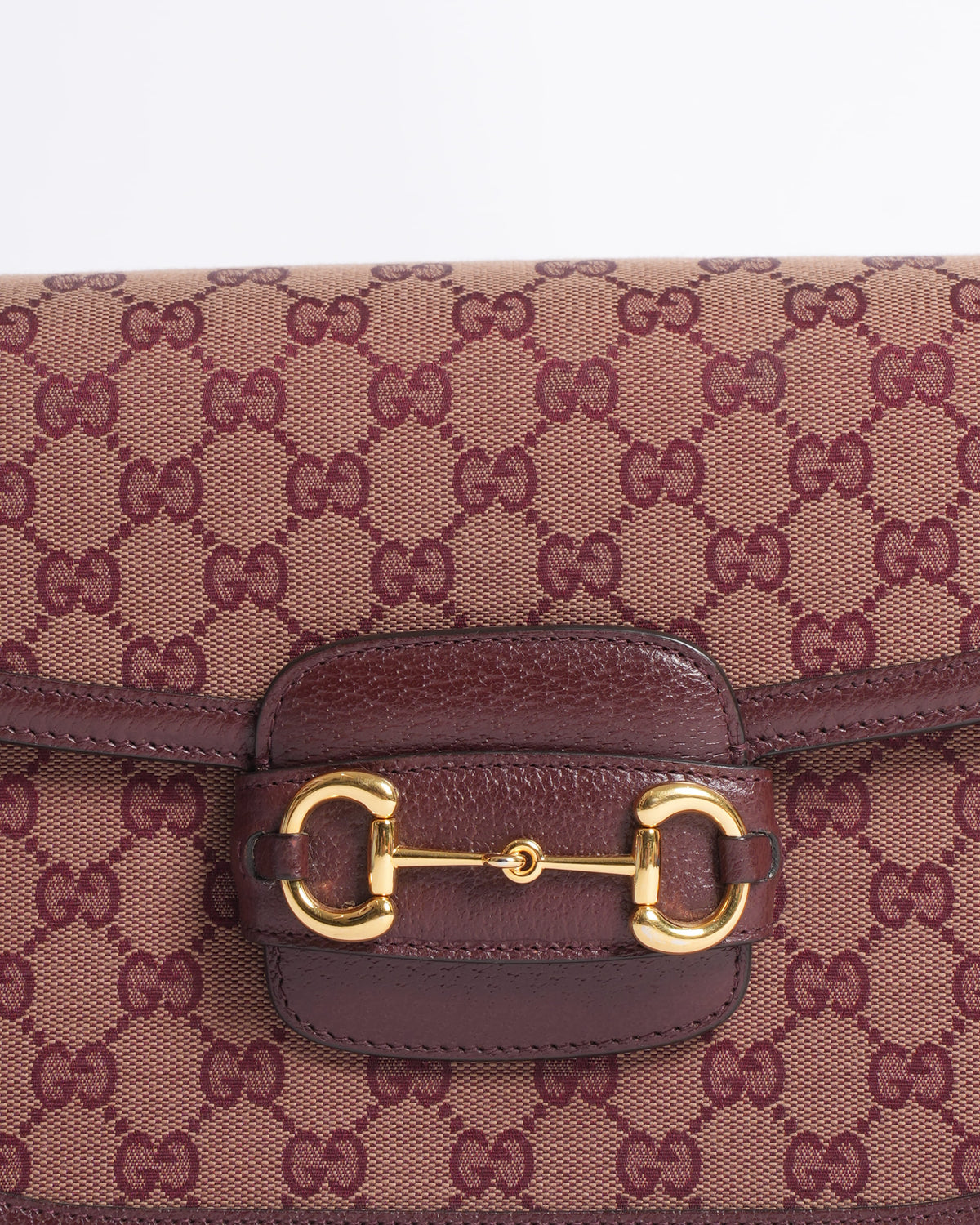 Gucci Horsebit 1955 Small Shoulder Bag In Canvas & Leather