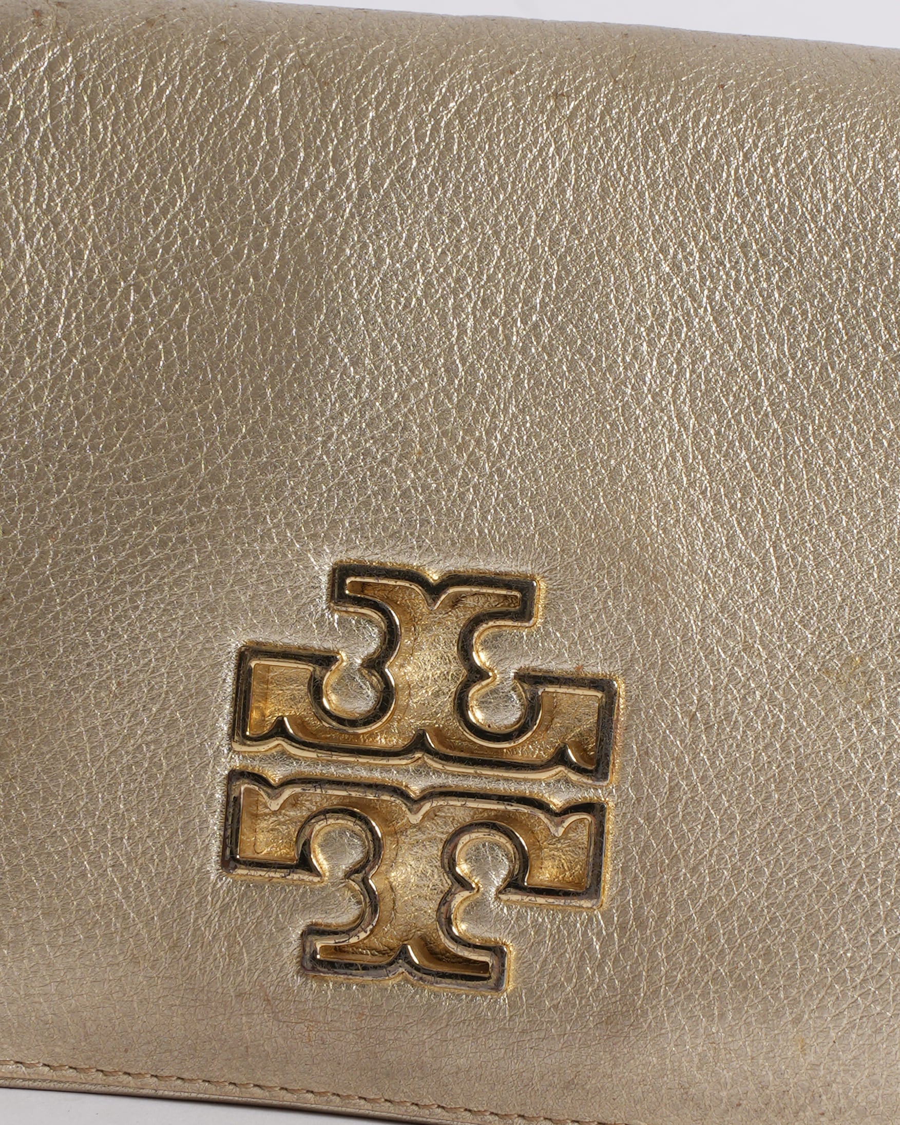 Tory Burch Britten Metallic Gold Crossbody Bag