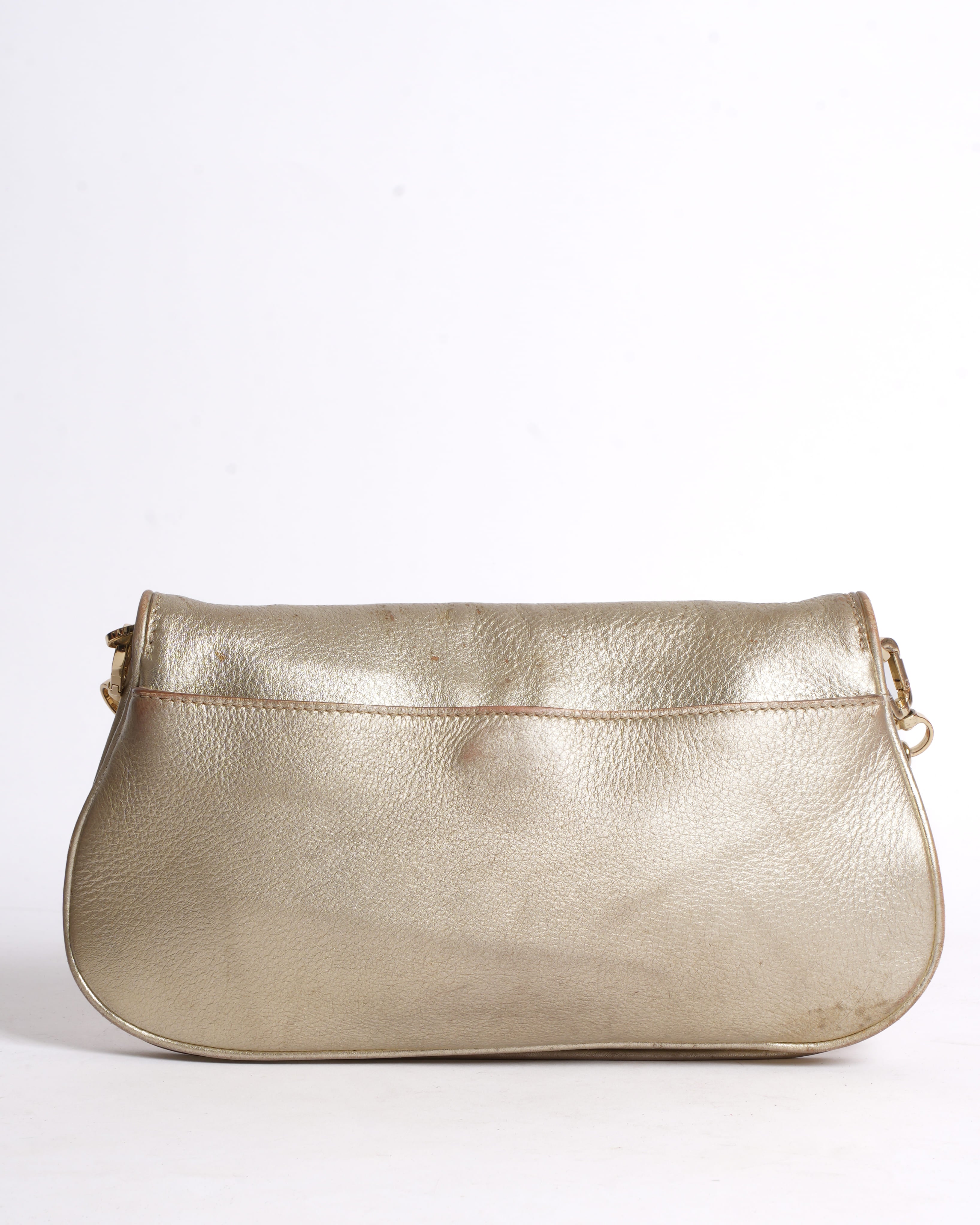 Tory Burch Britten Metallic Gold Crossbody Bag