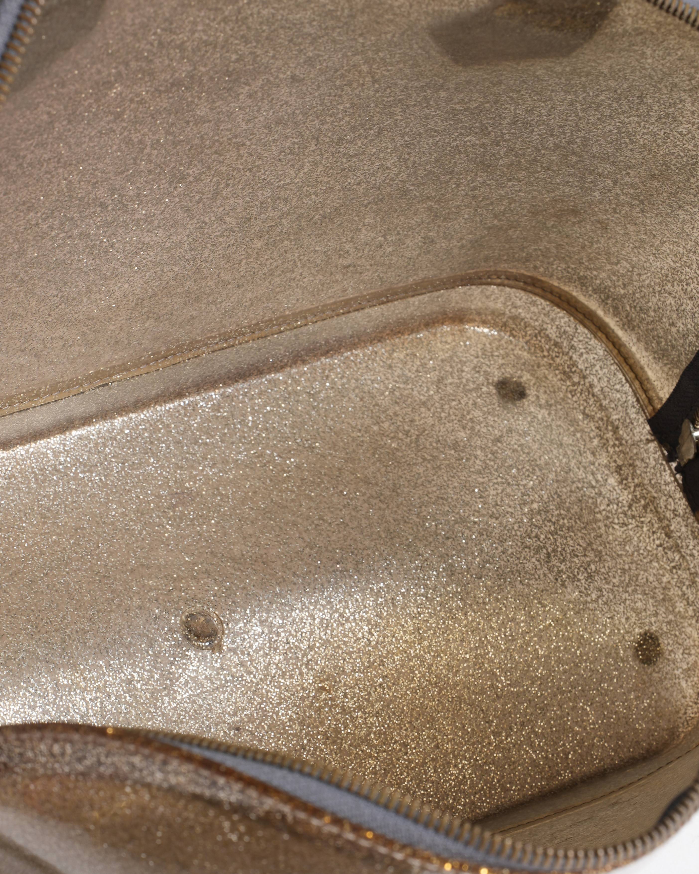 Furla Gold Glitter Rubber Candy Satchel