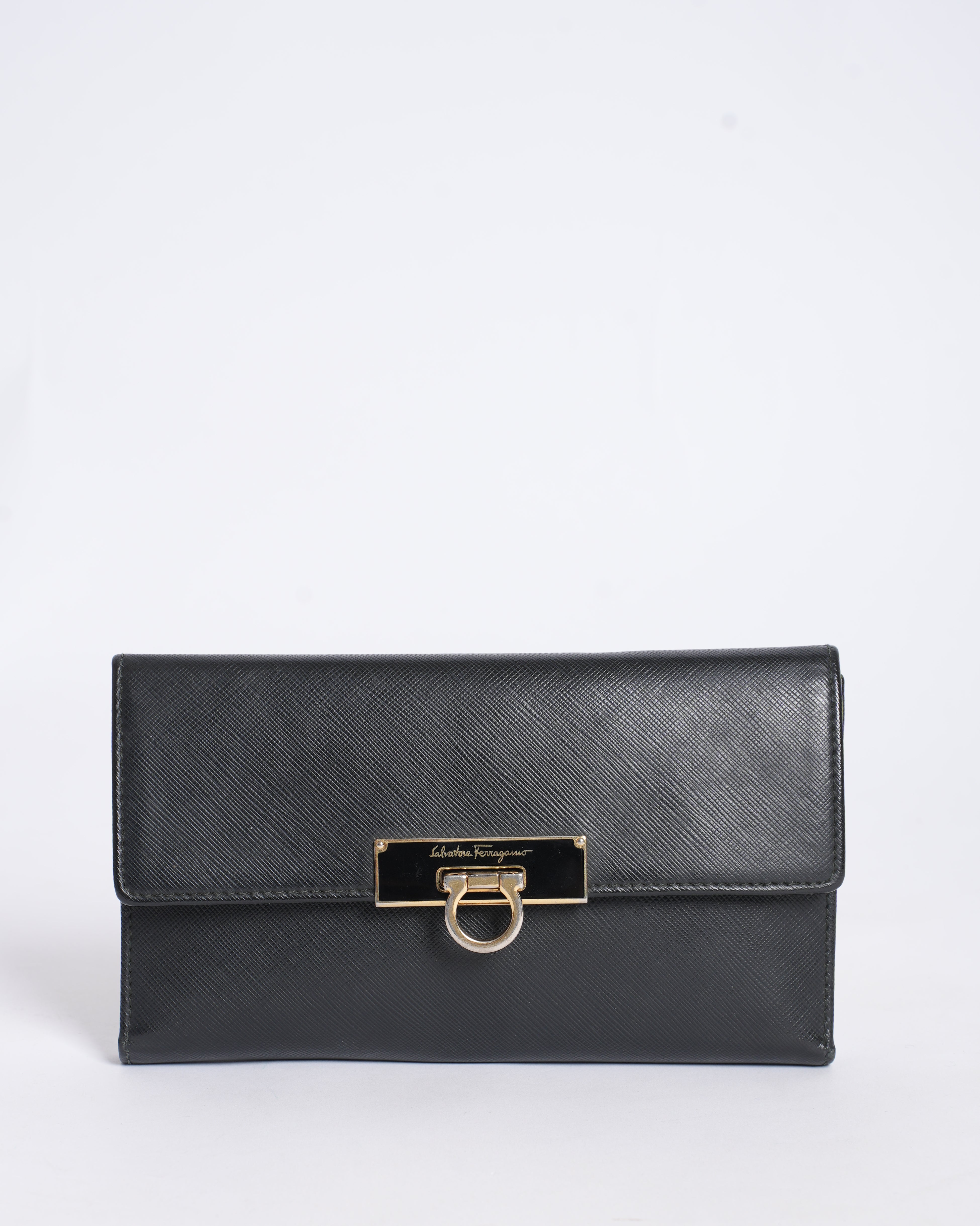 Salvatore Ferragamo Flap Lock Wallet